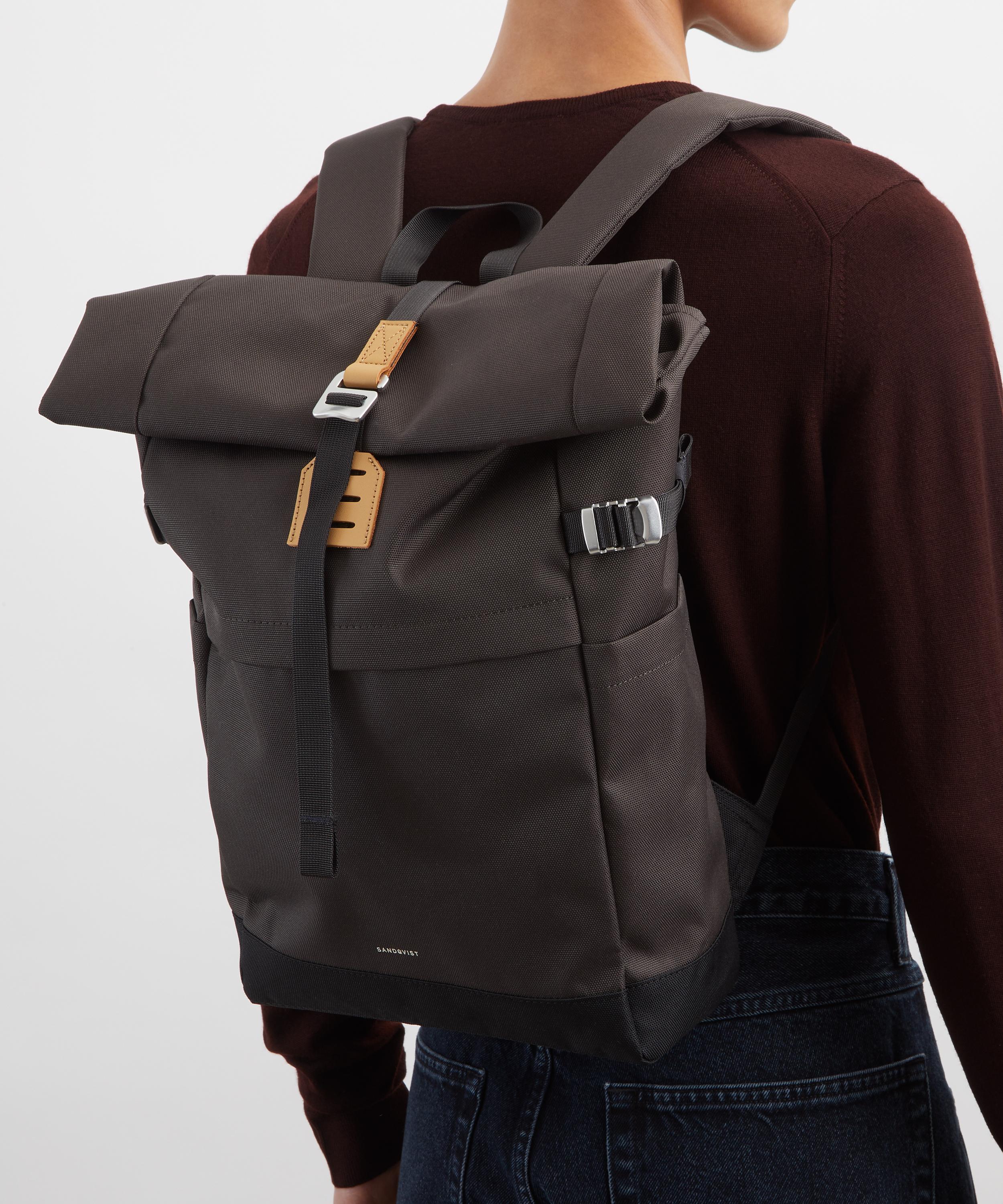 Sandqvist - Icon Brown Rolltop Backpack M image number 1