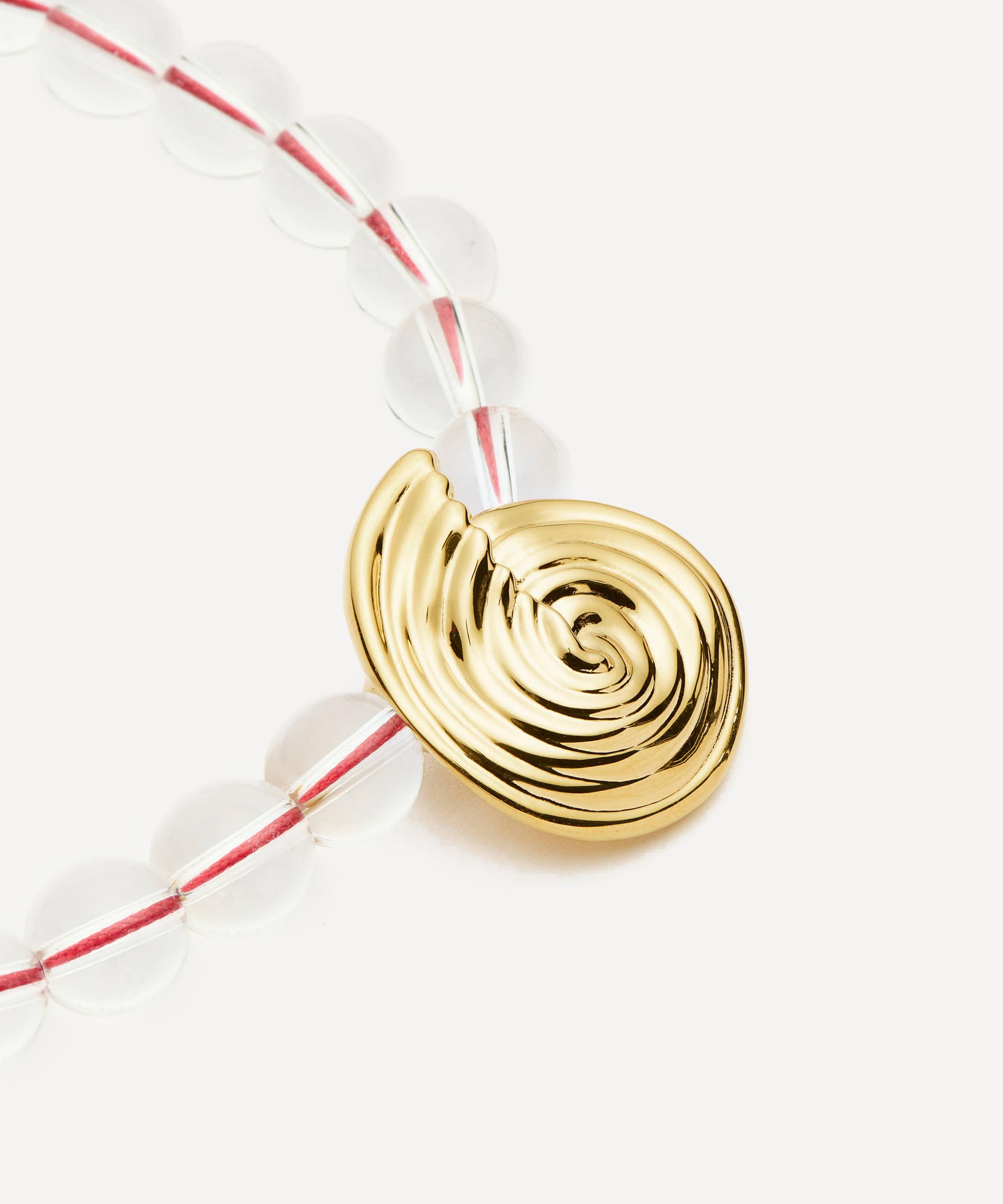 Missoma - 18ct Gold-Plated Spiral Gemstone Beaded Pendant Necklace image number 2