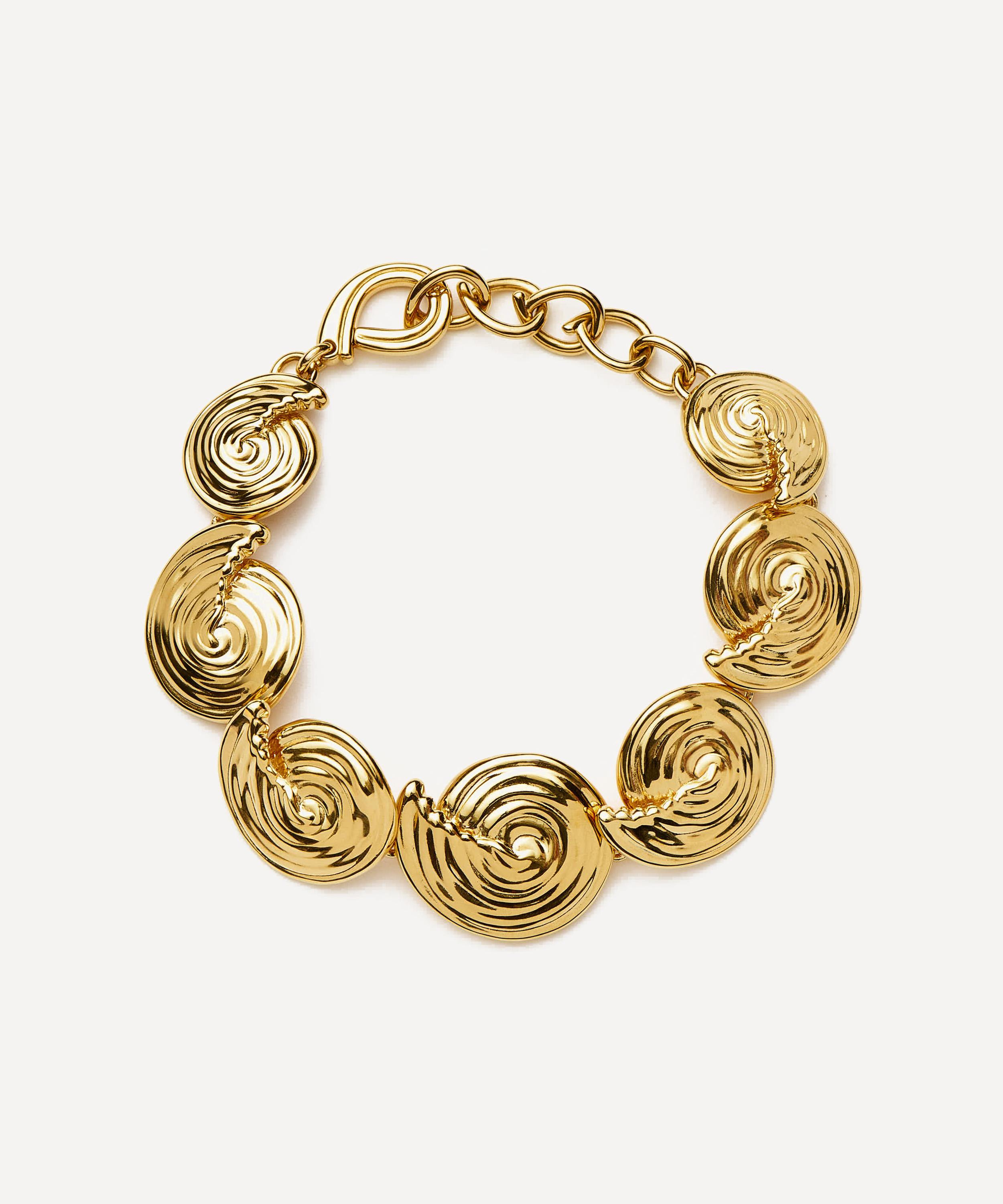Missoma - 18ct Gold-Plated Spiral Statement Chain Bracelet image number 0
