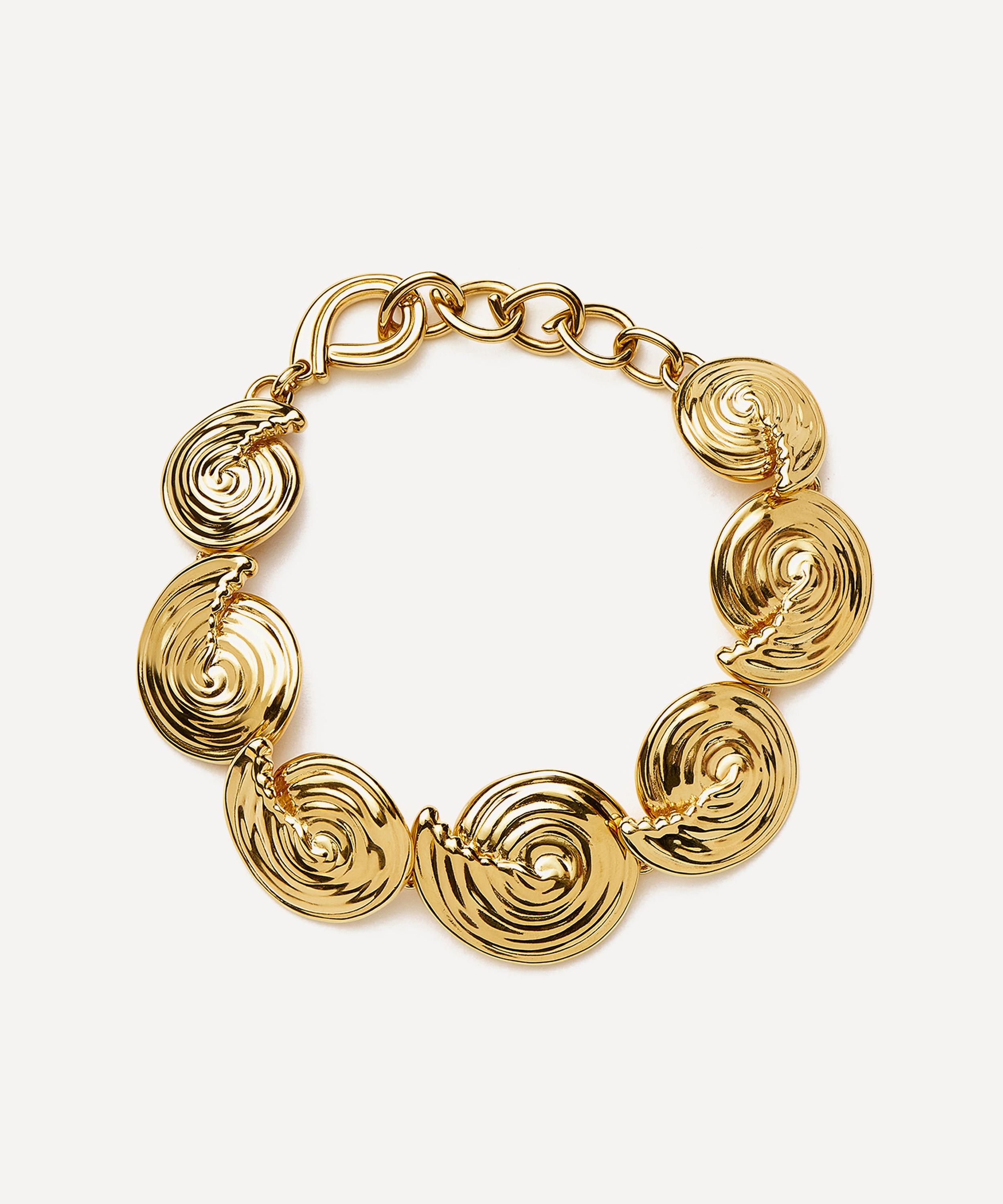 Missoma - 18ct Gold-Plated Spiral Statement Chain Bracelet image number 3