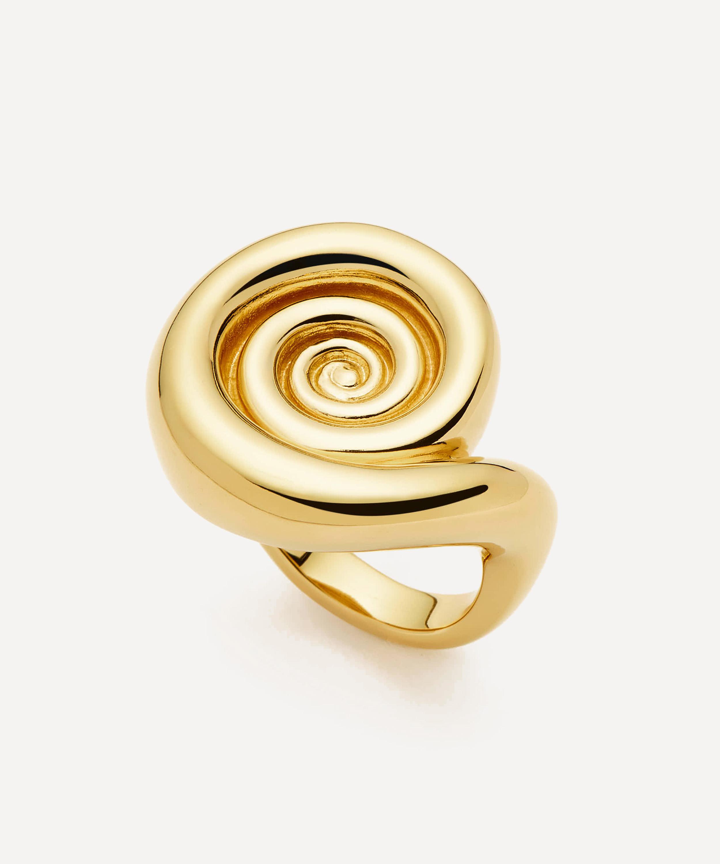 Missoma - 18ct Gold-Plated Spiral Dome Statement Ring image number 0