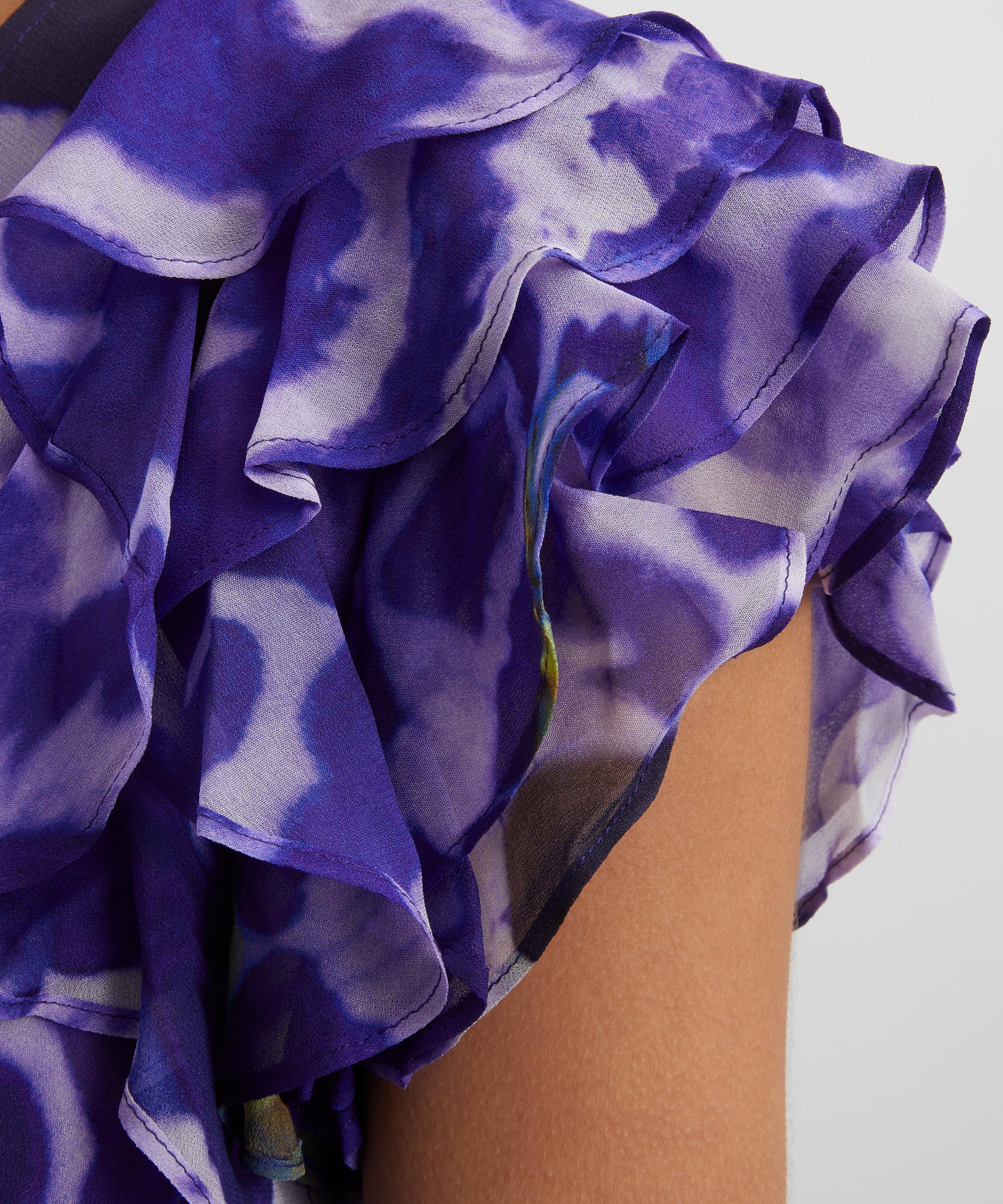 Rat & Boa - Lucille Blue Iris Orchid Ruffle Maxi Dress image number 4