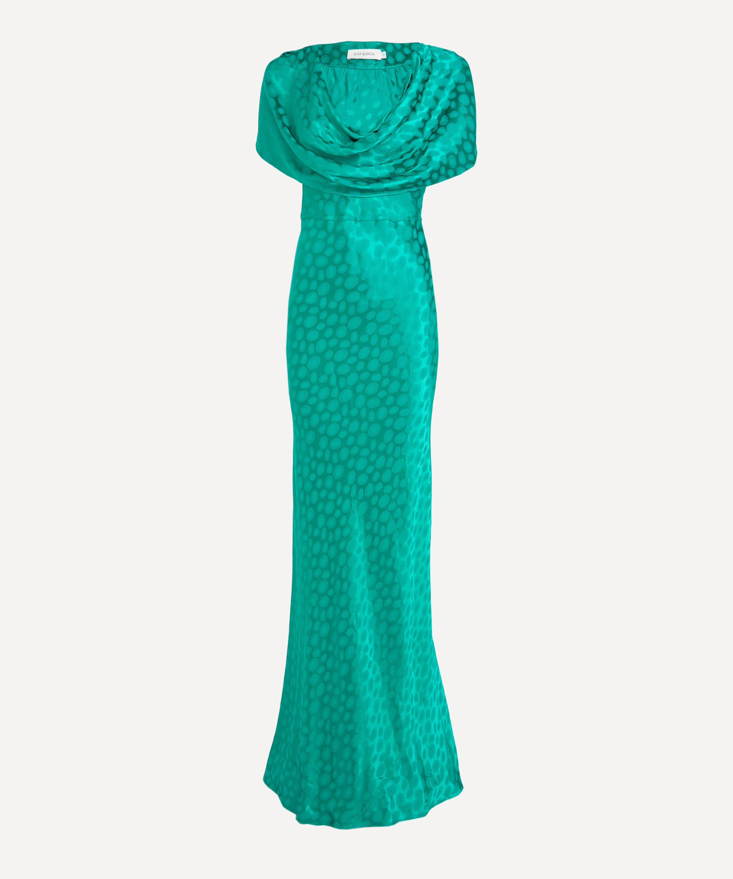 Rat & Boa - Odessa Emerald Jacquard Maxi Dress