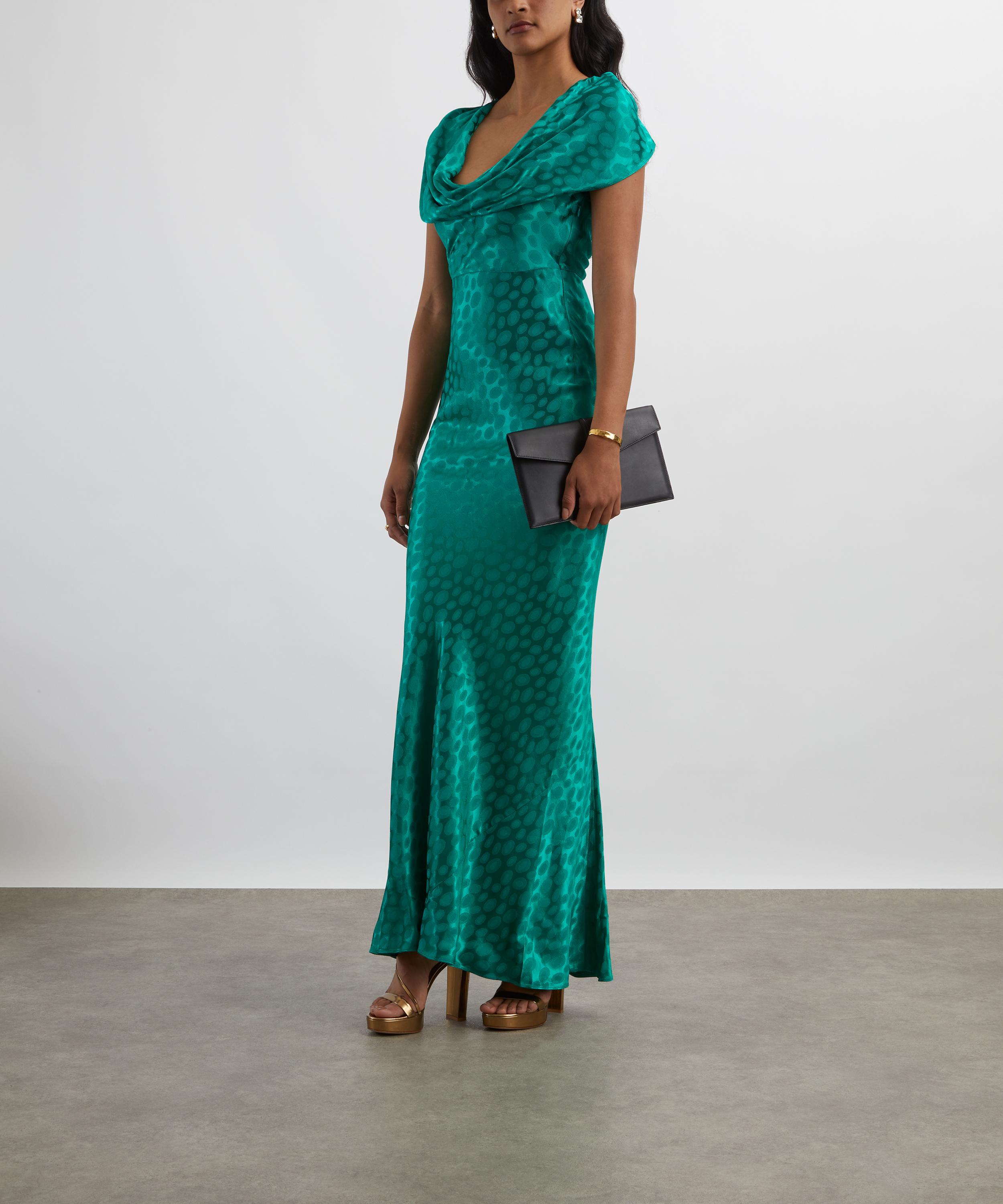 Rat & Boa - Odessa Emerald Jacquard Maxi Dress image number 1