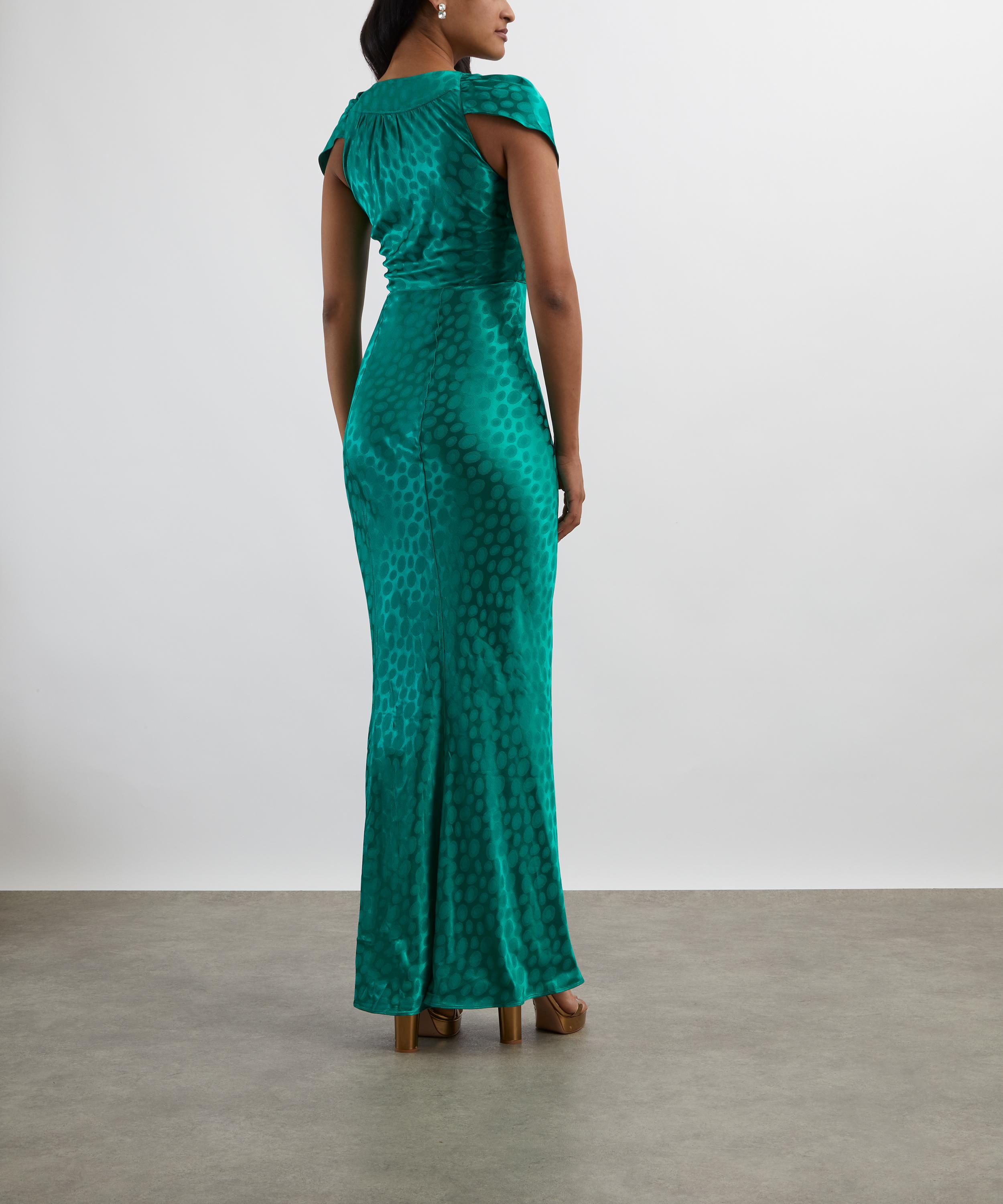 Rat & Boa - Odessa Emerald Jacquard Maxi Dress image number 3