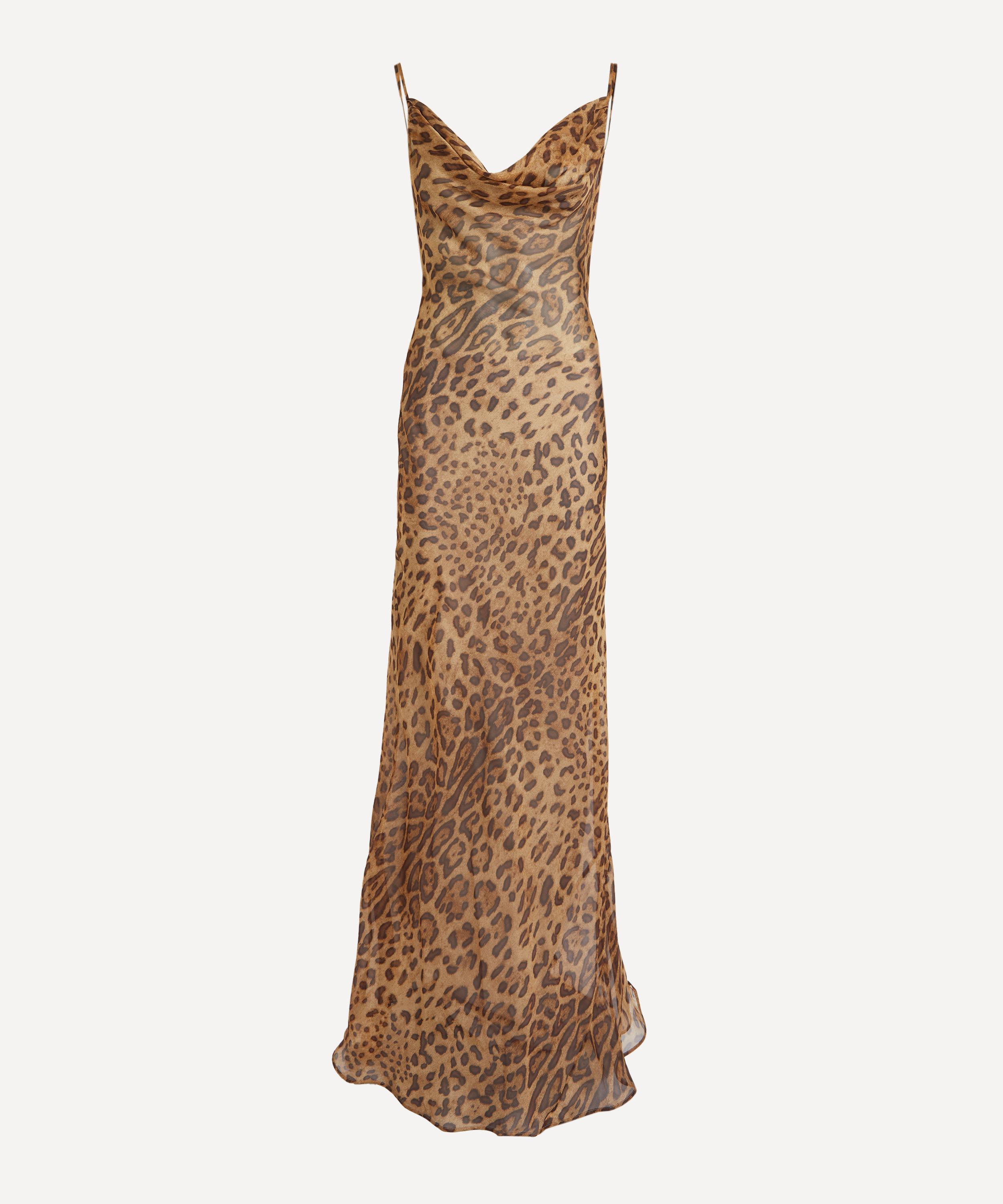Rat & Boa - Valentina Silk Leopard Print Maxi Dress image number 0