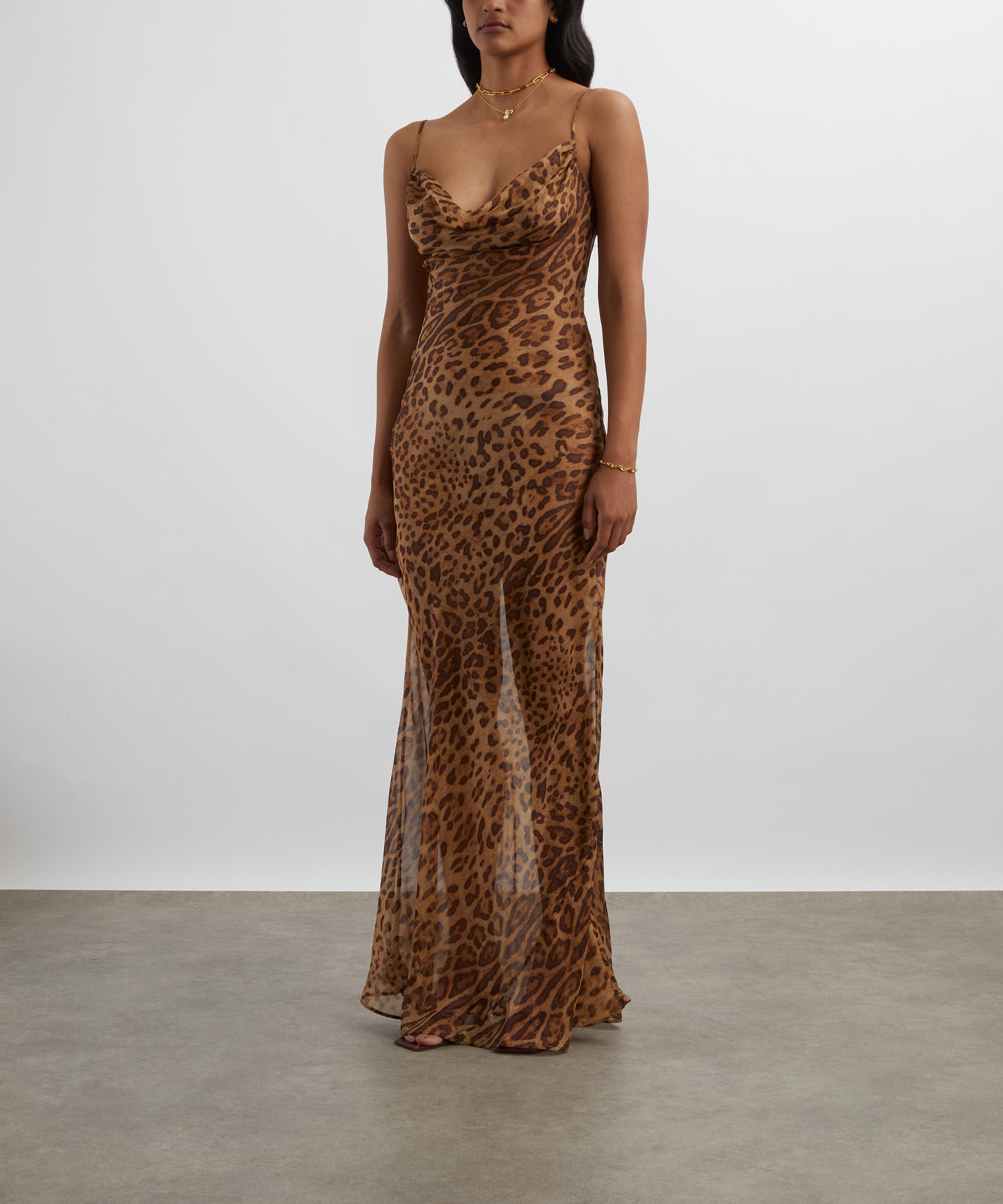 Rat & Boa - Valentina Silk Leopard Print Maxi Dress image number 2