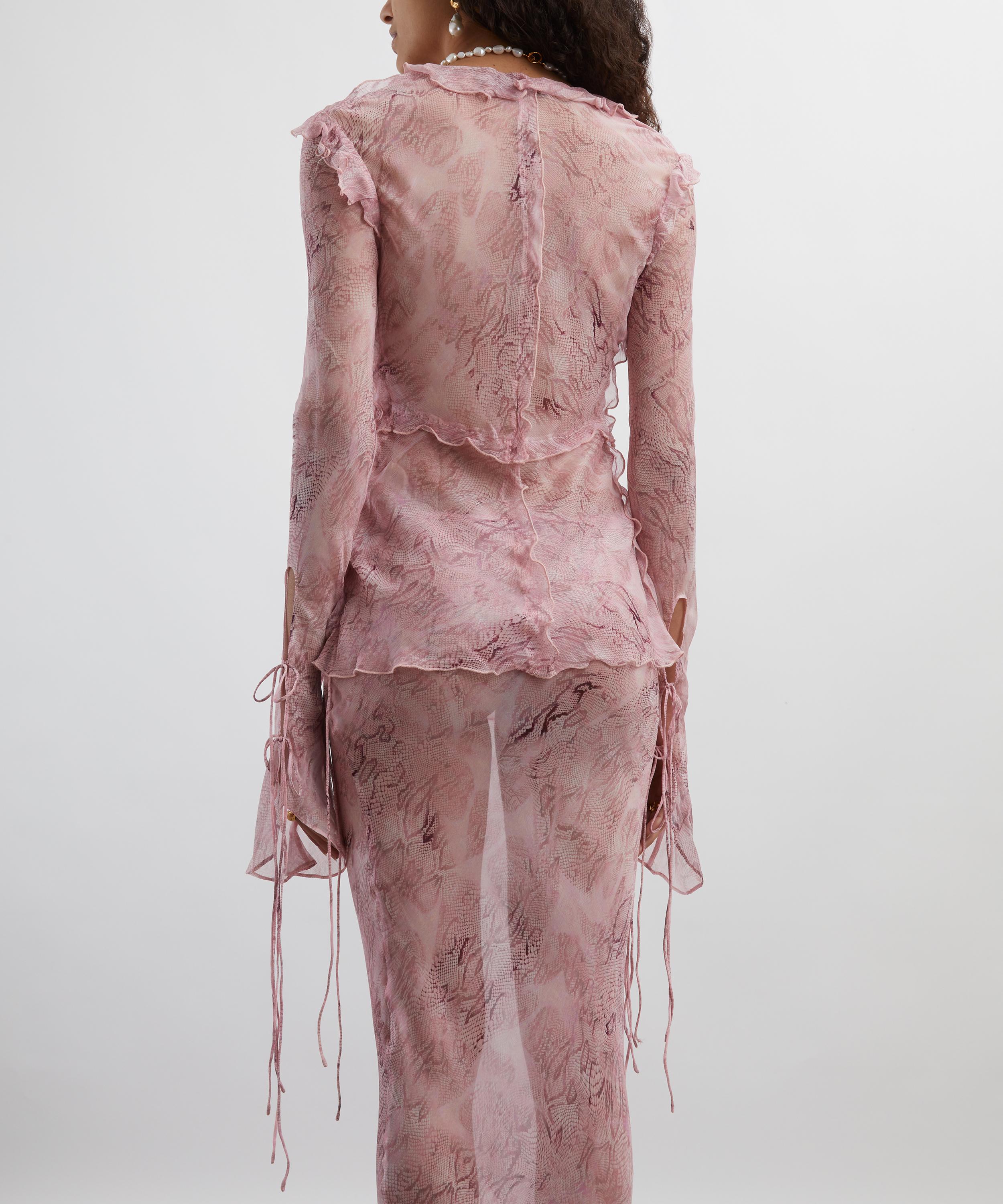Rat & Boa - Cobra Pink Blouse image number 3