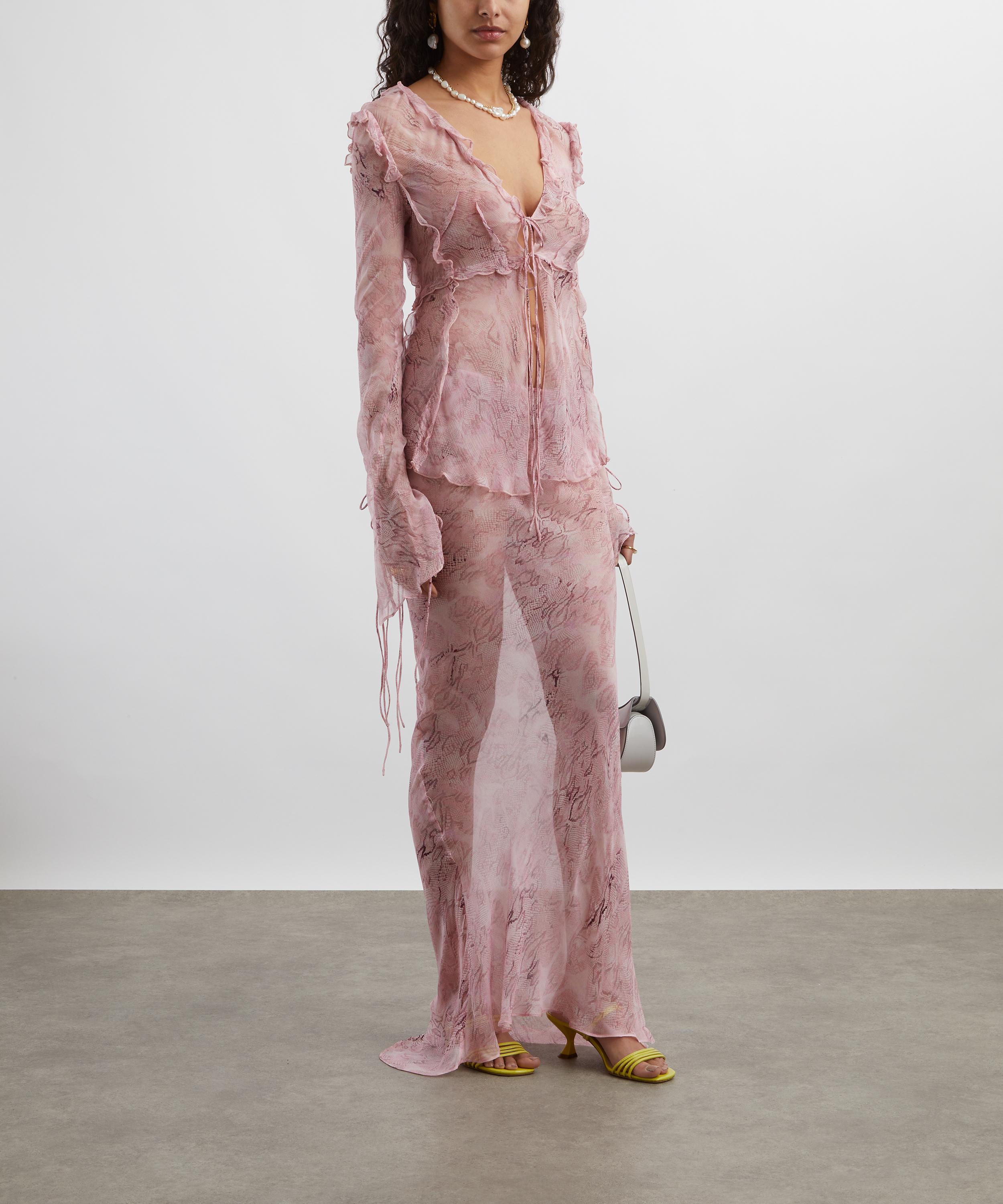 Rat & Boa - Cobra Pink Maxi Skirt image number 1