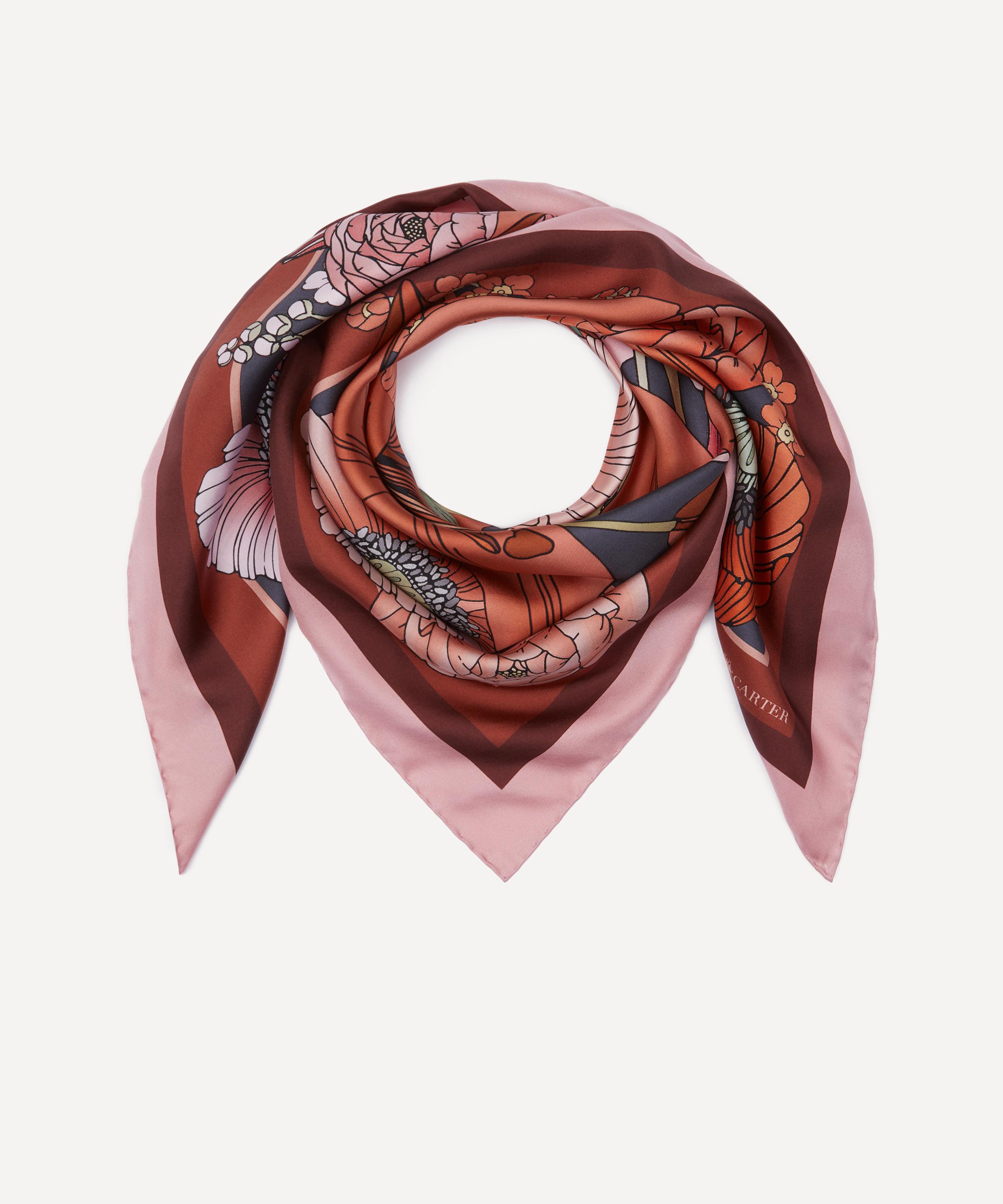 Emily Carter - Lily and Poppy 90x90 Silk Scarf image number 1