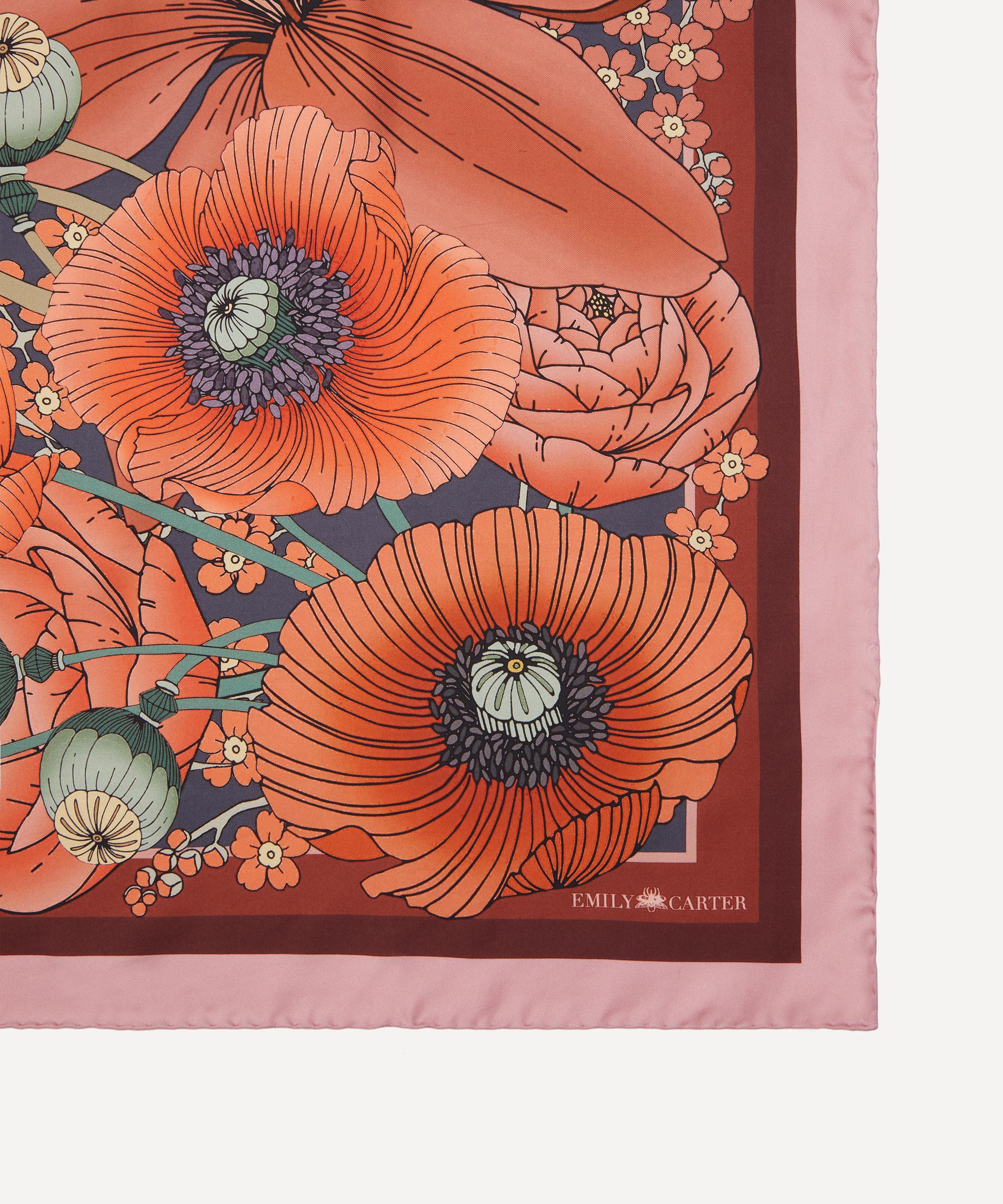 Emily Carter - Lily and Poppy 90x90 Silk Scarf image number 2