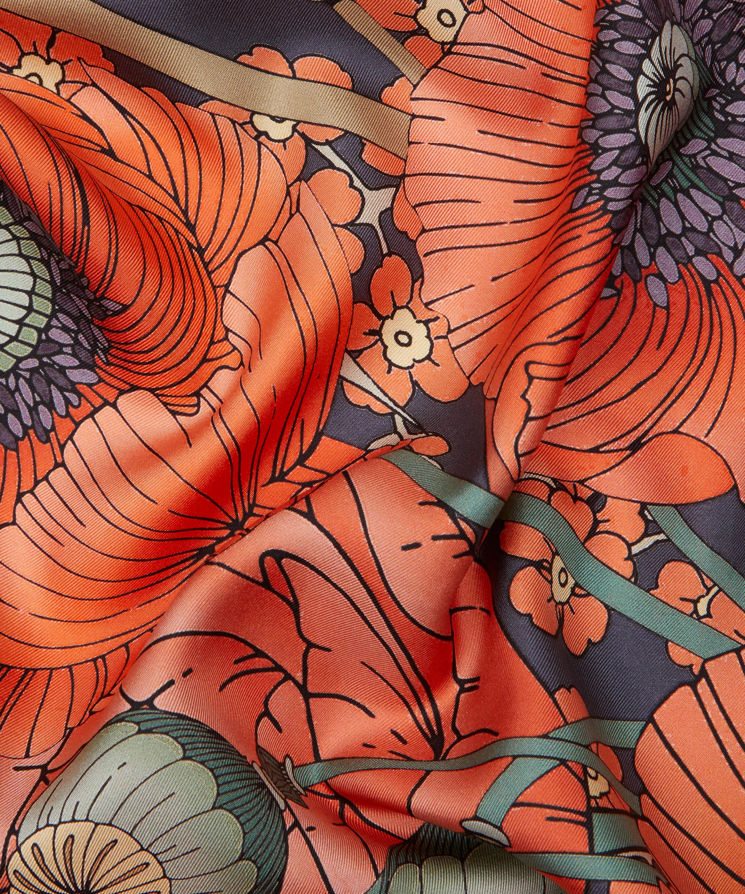 Emily Carter - Lily and Poppy 90x90 Silk Scarf image number 3