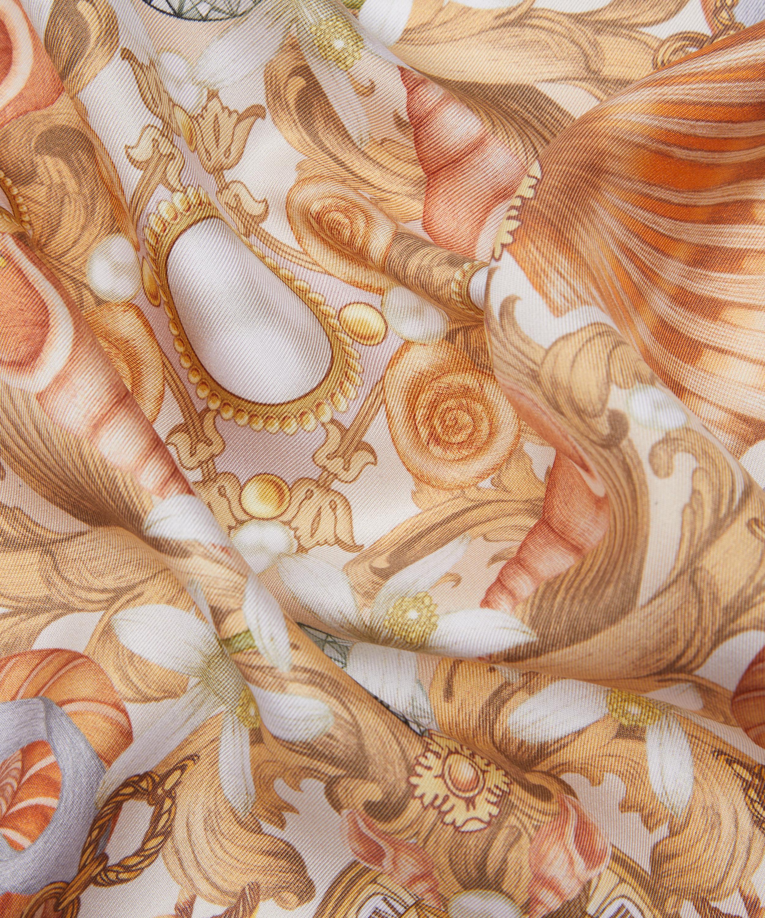 Emily Carter - Shell and Starfish 65x65 Silk Scarf image number 3