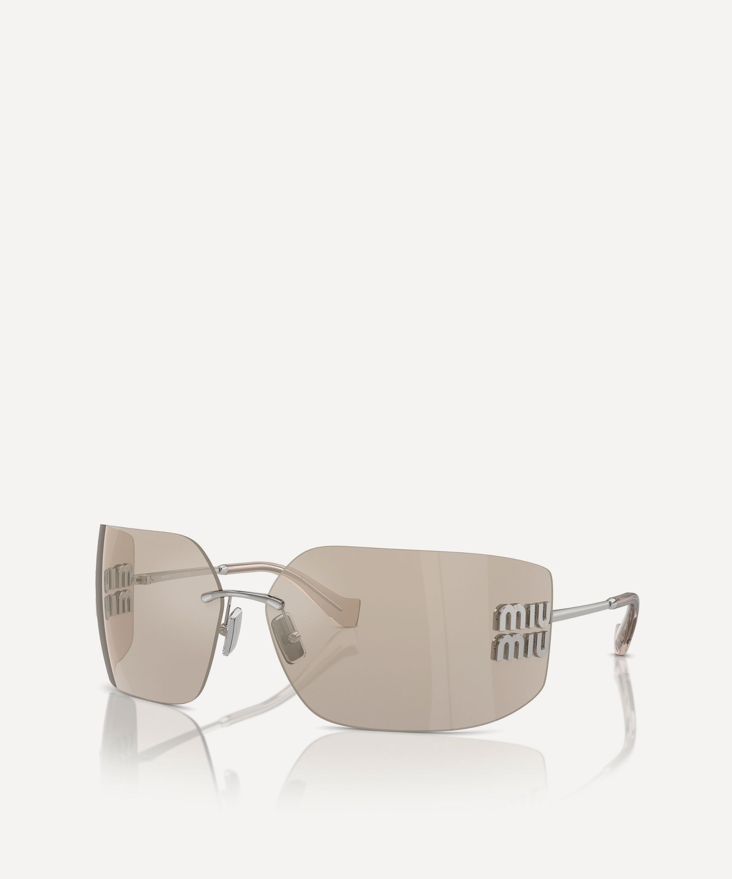 Miu Miu - Rimless Rectangle Sunglasses image number 0
