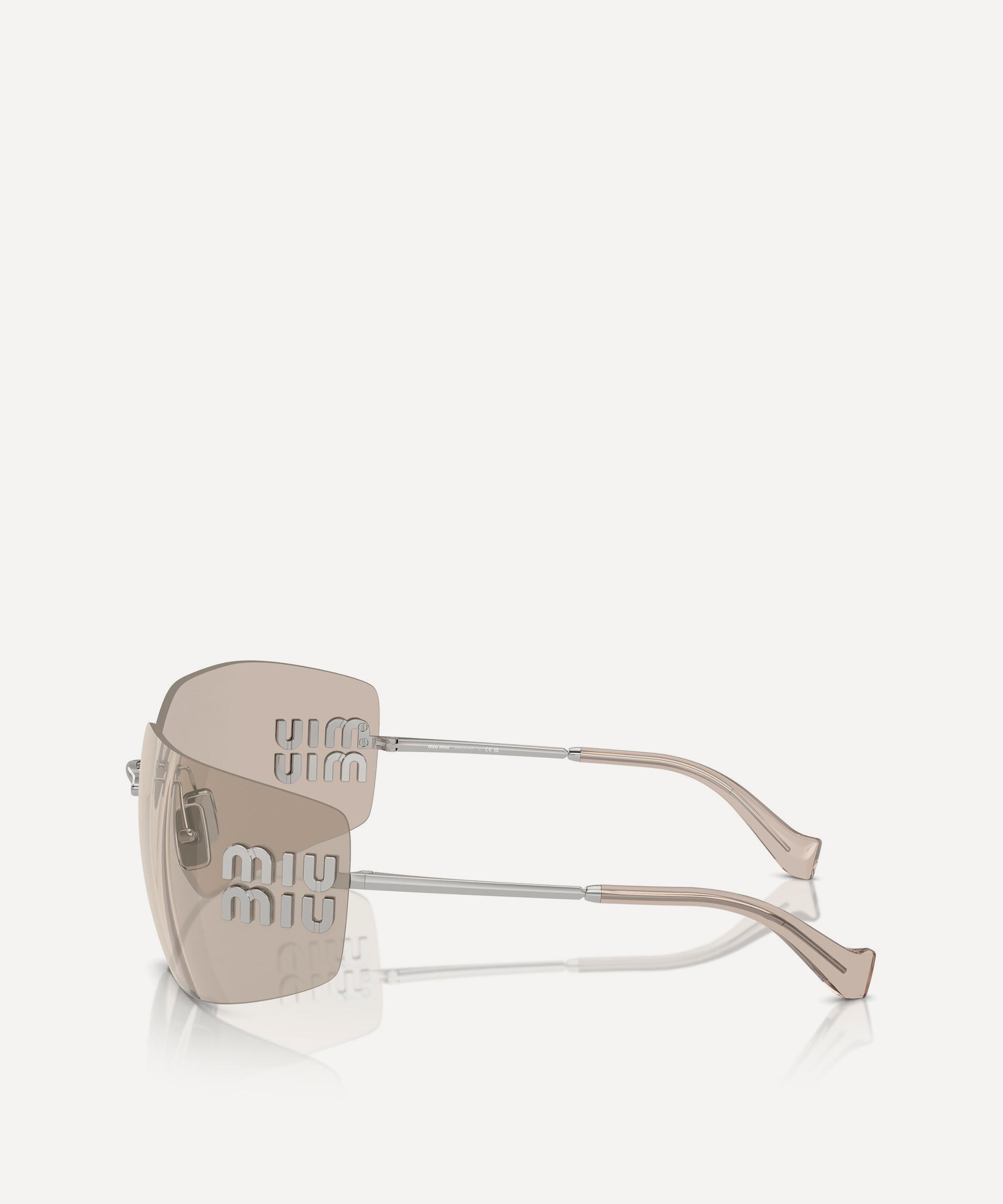 Miu Miu - Rimless Rectangle Sunglasses image number 2
