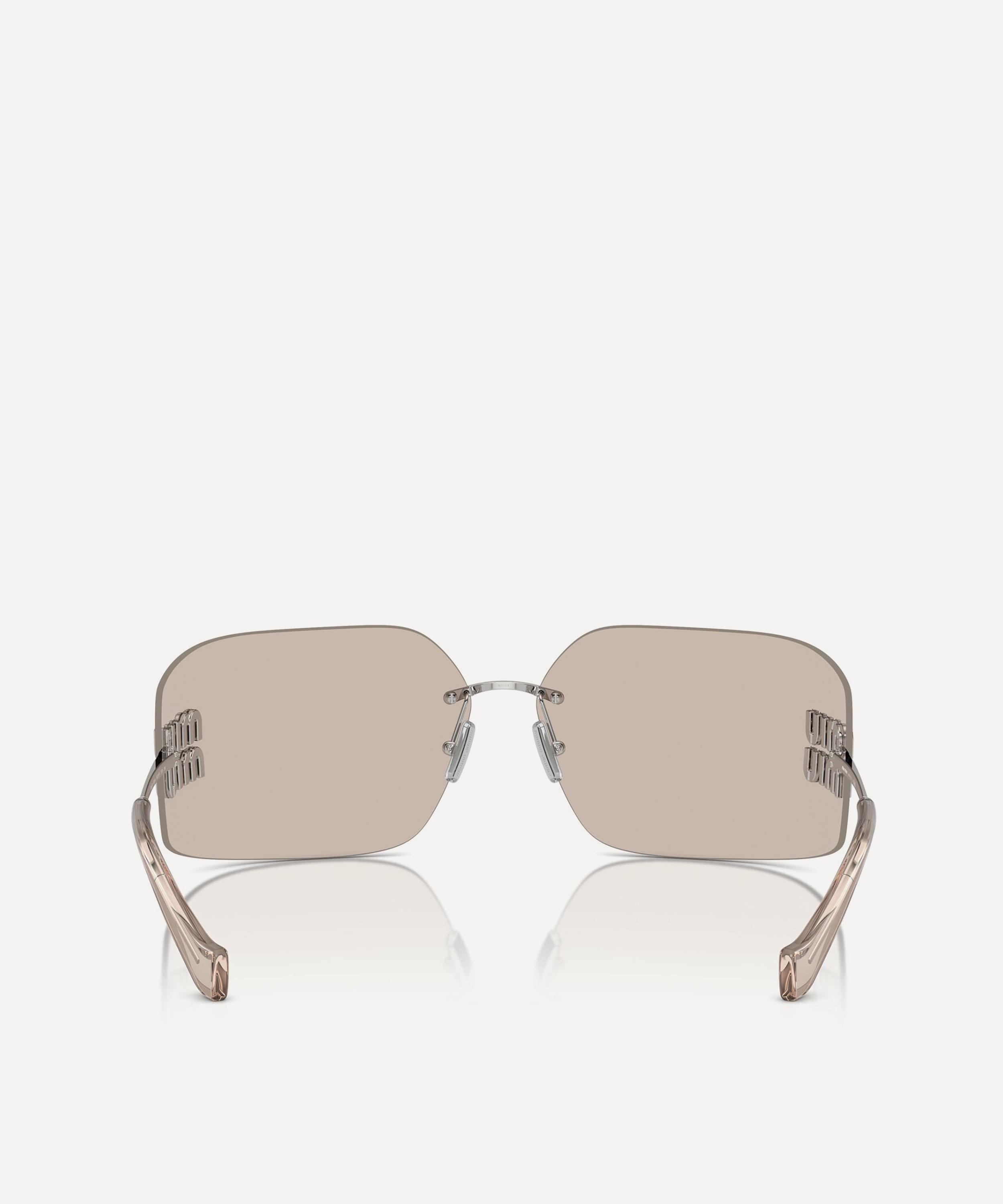 Miu Miu - Rimless Rectangle Sunglasses image number 3