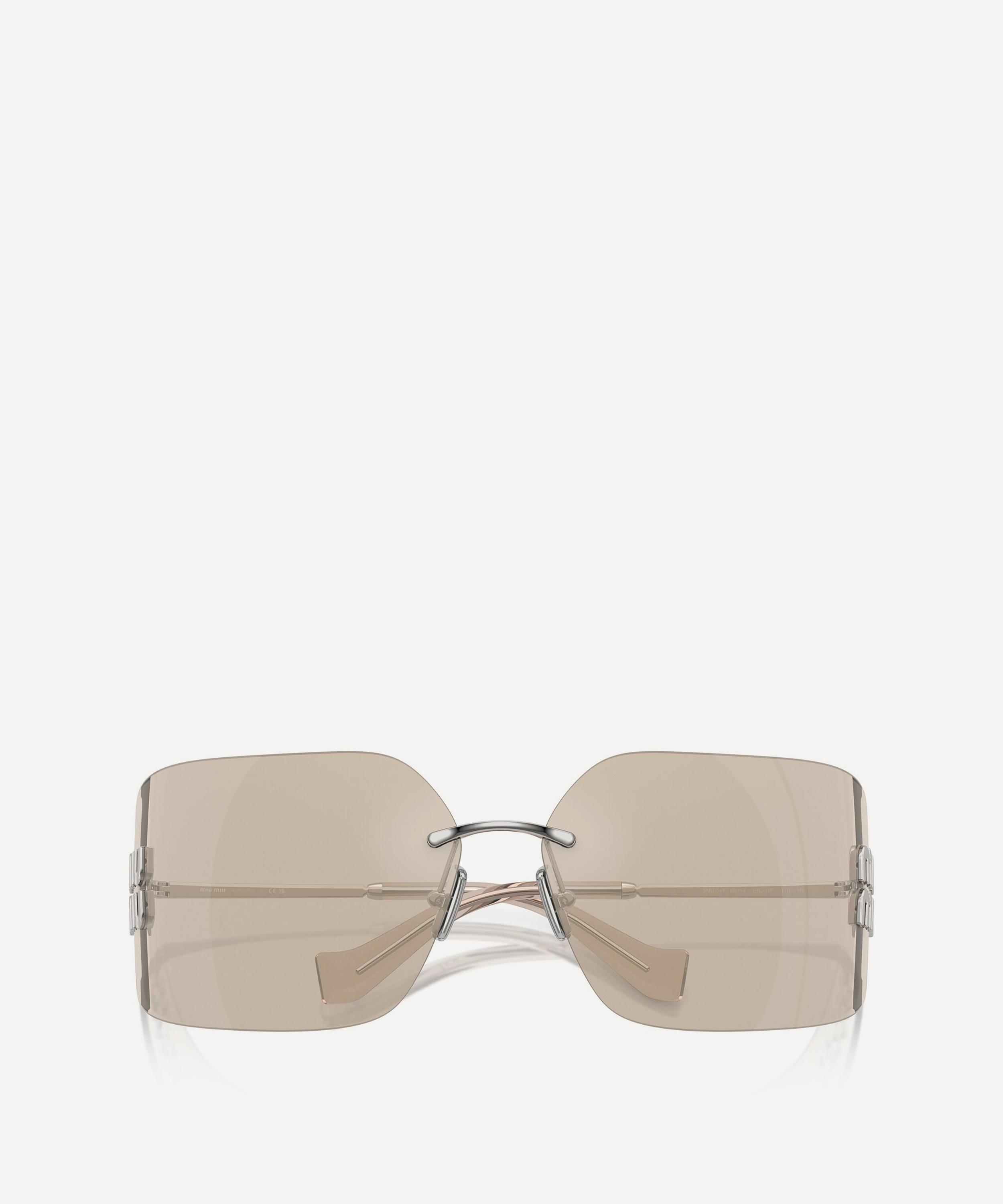 Miu Miu - Rimless Rectangle Sunglasses image number 4