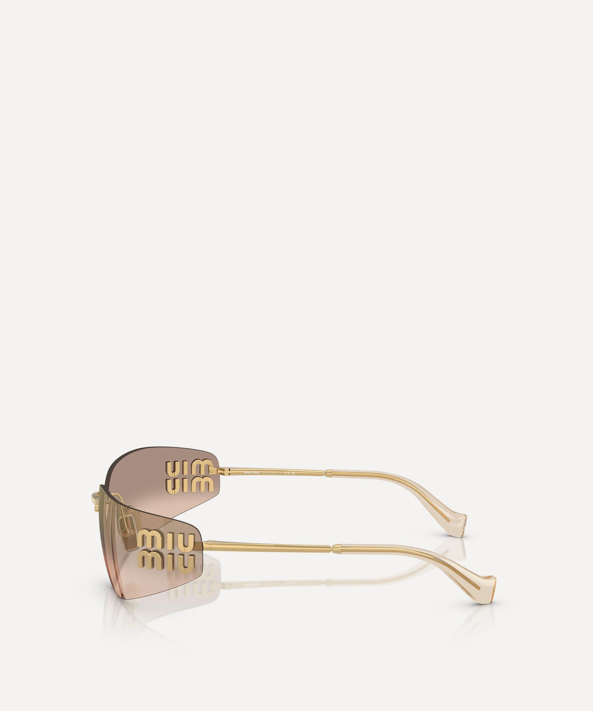 Miu Miu - Rimless Rectangle Sunglasses image number 2