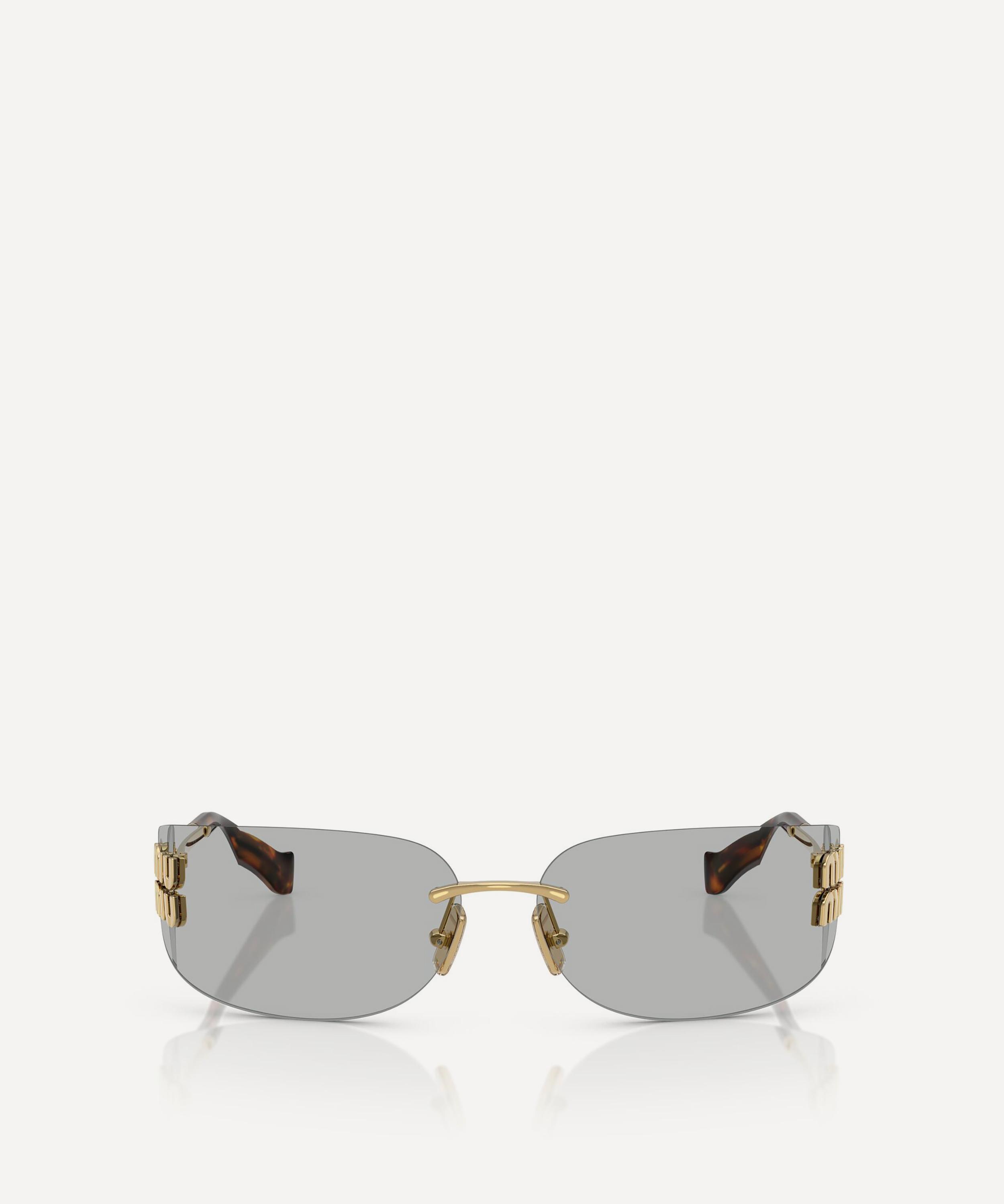 Miu Miu - Rimless Rectangle Sunglasses image number 1