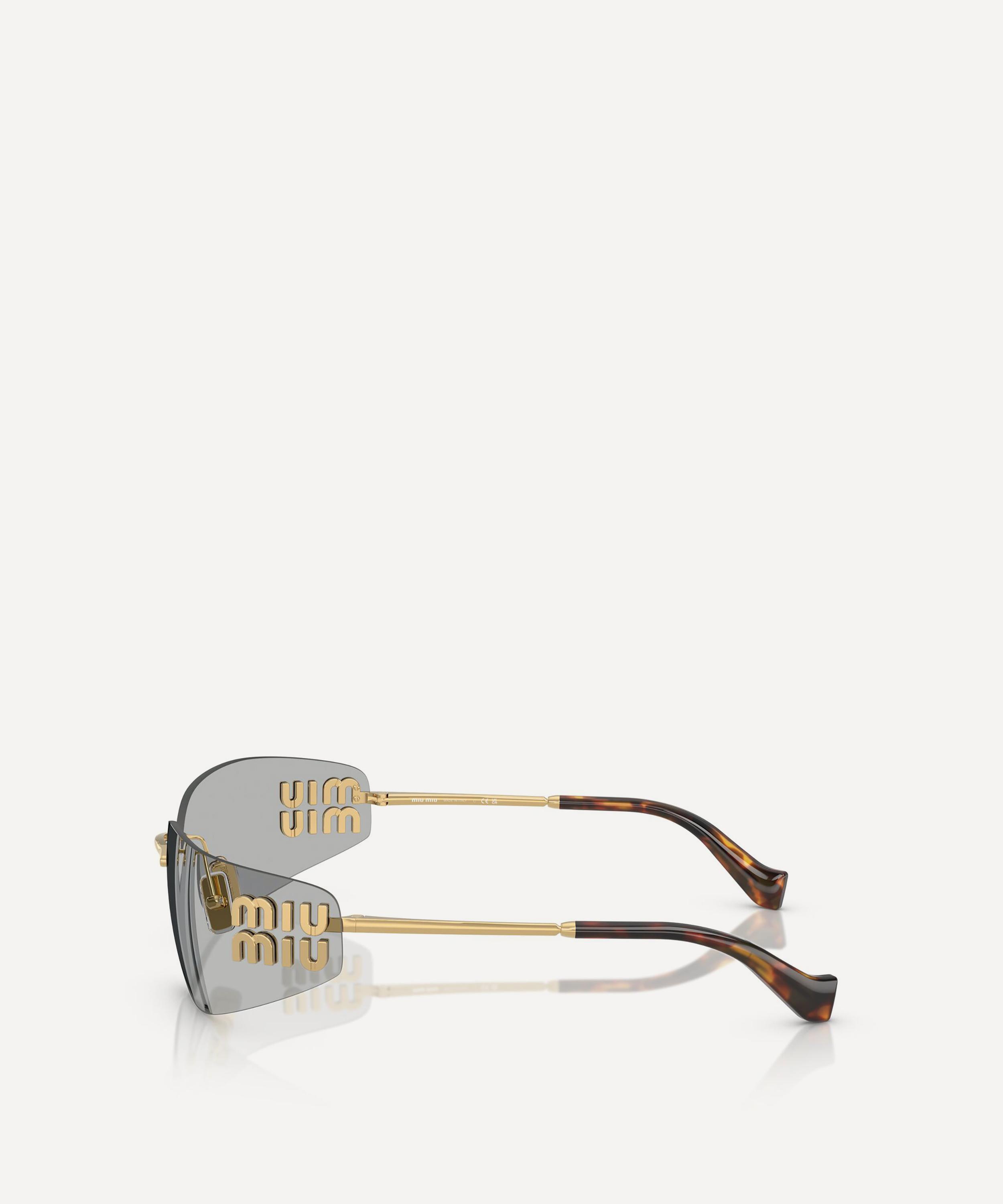 Miu Miu - Rimless Rectangle Sunglasses image number 2