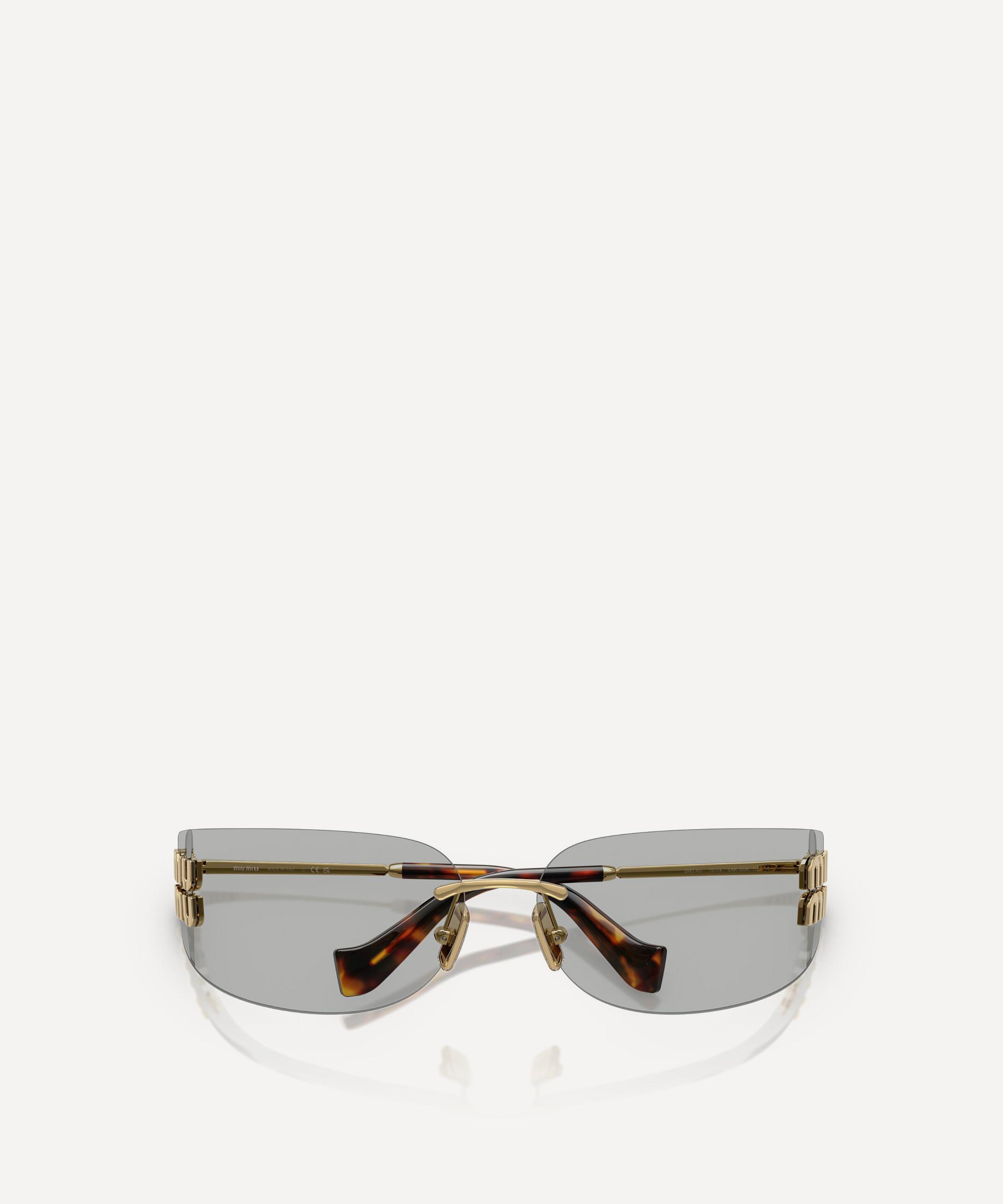 Miu Miu - Rimless Rectangle Sunglasses image number 4