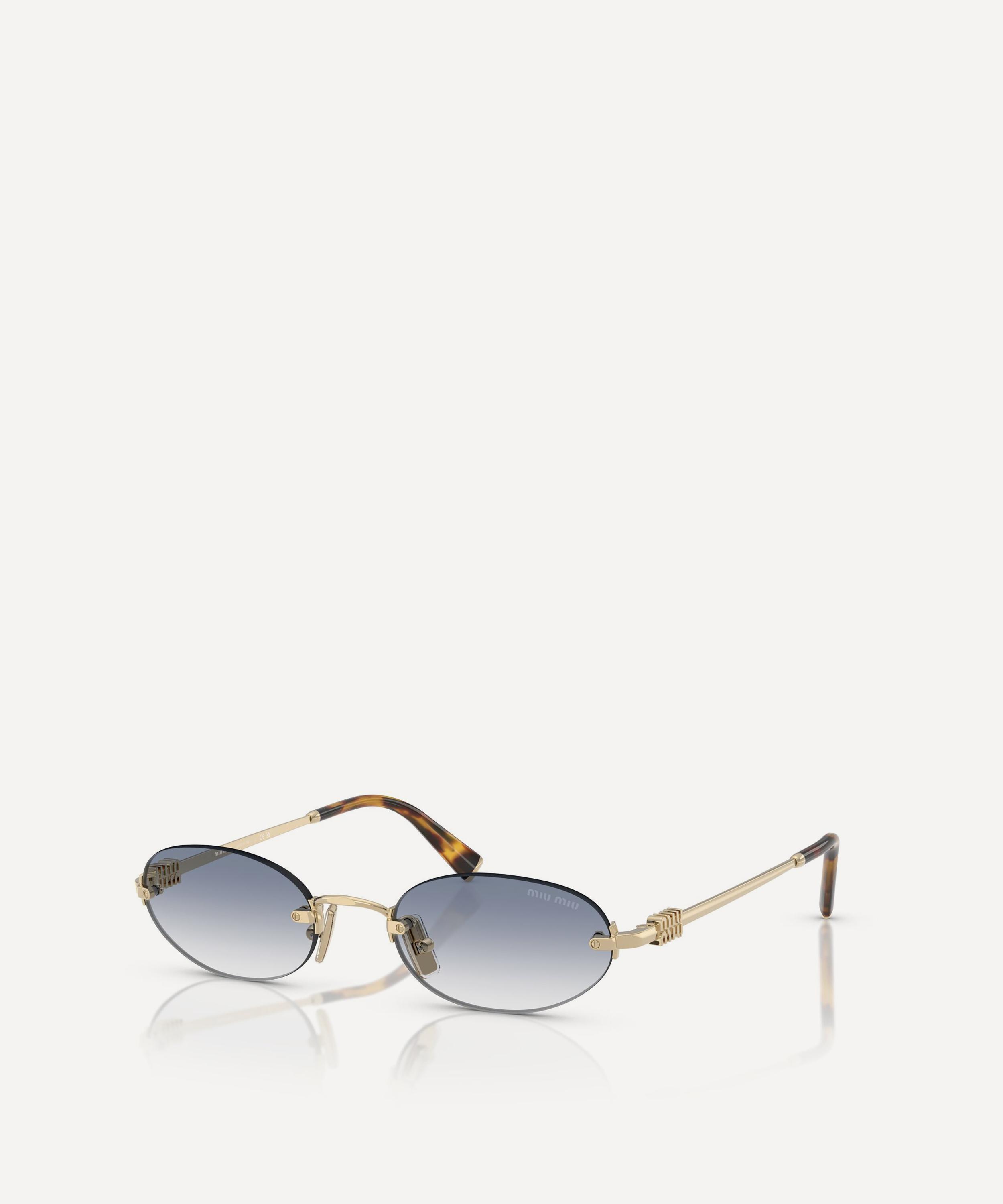 Miu Miu - Rimless Oval Sunglasses image number 0