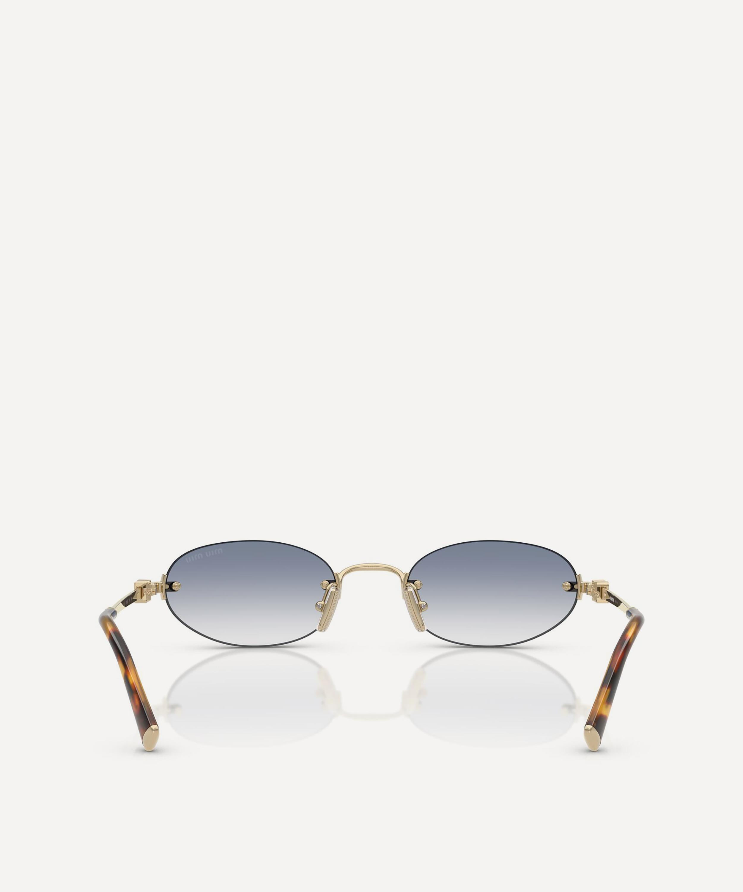 Miu Miu - Rimless Oval Sunglasses image number 3