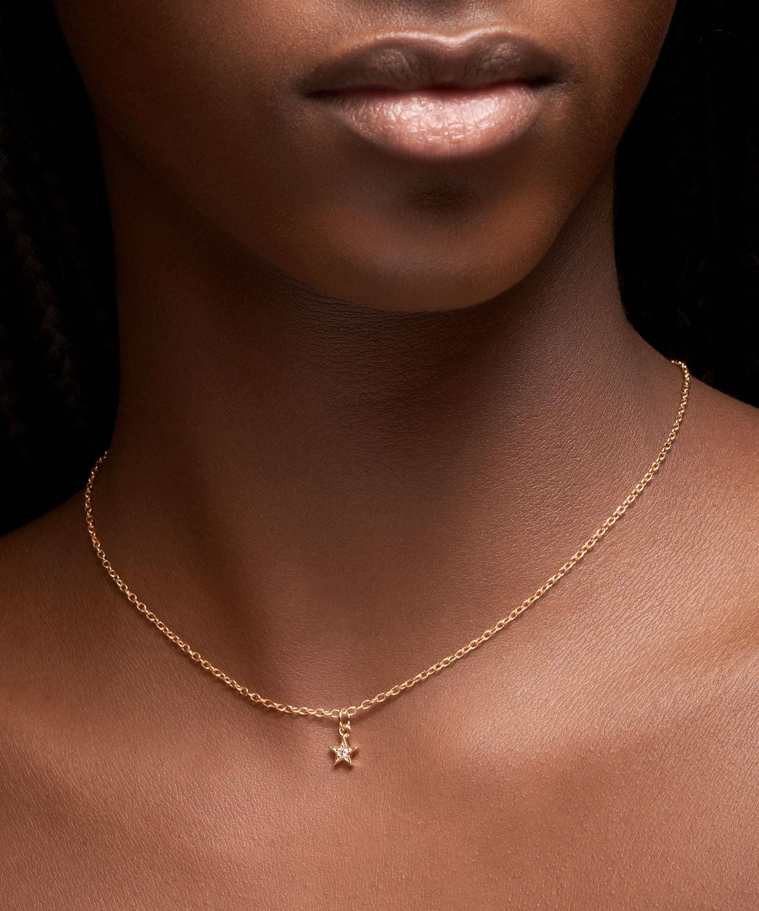 Maria Nilsdotter - 18ct Gold Star Diamond Pendant image number 1