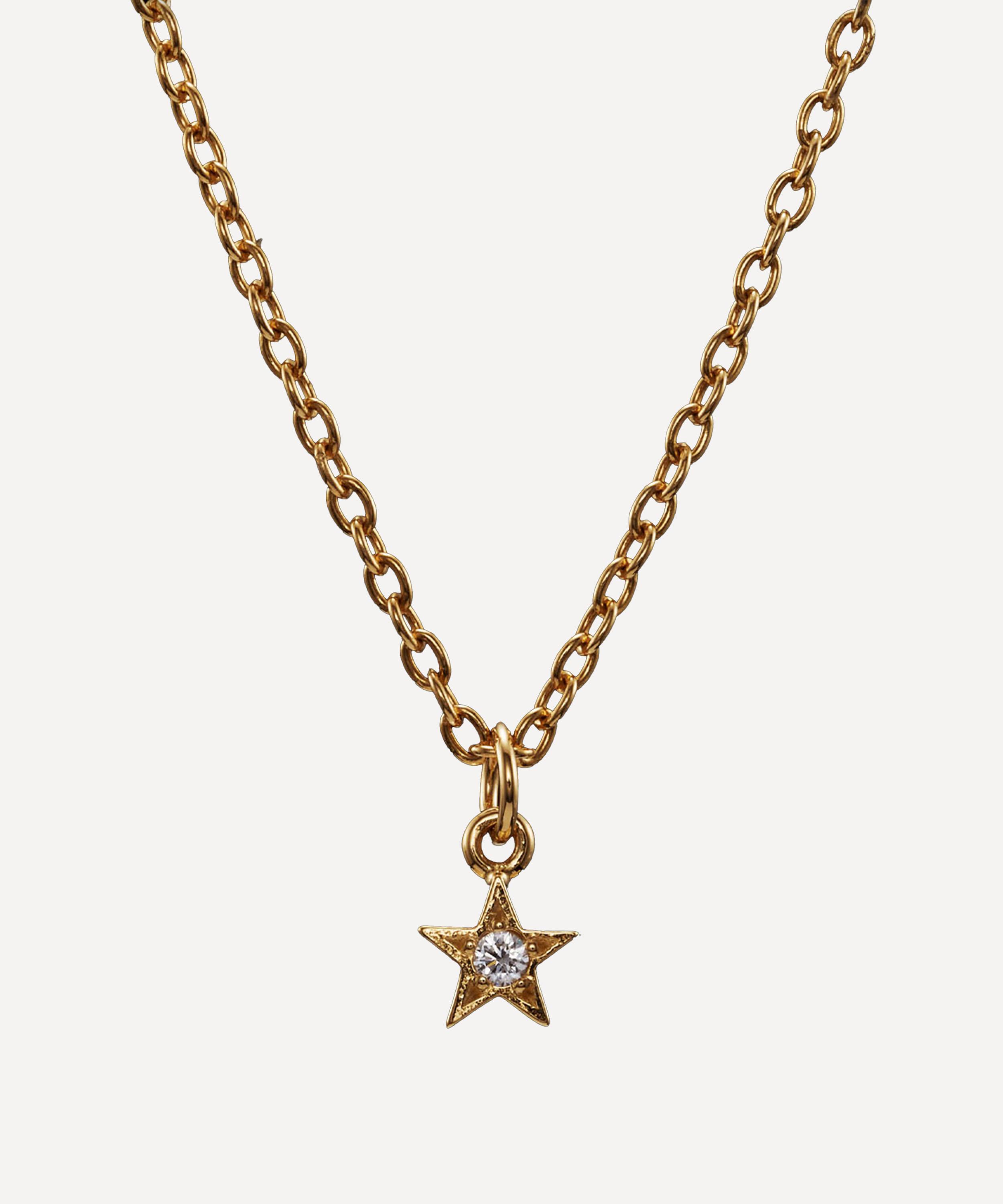 Maria Nilsdotter - 18ct Gold Star Diamond Pendant image number 2