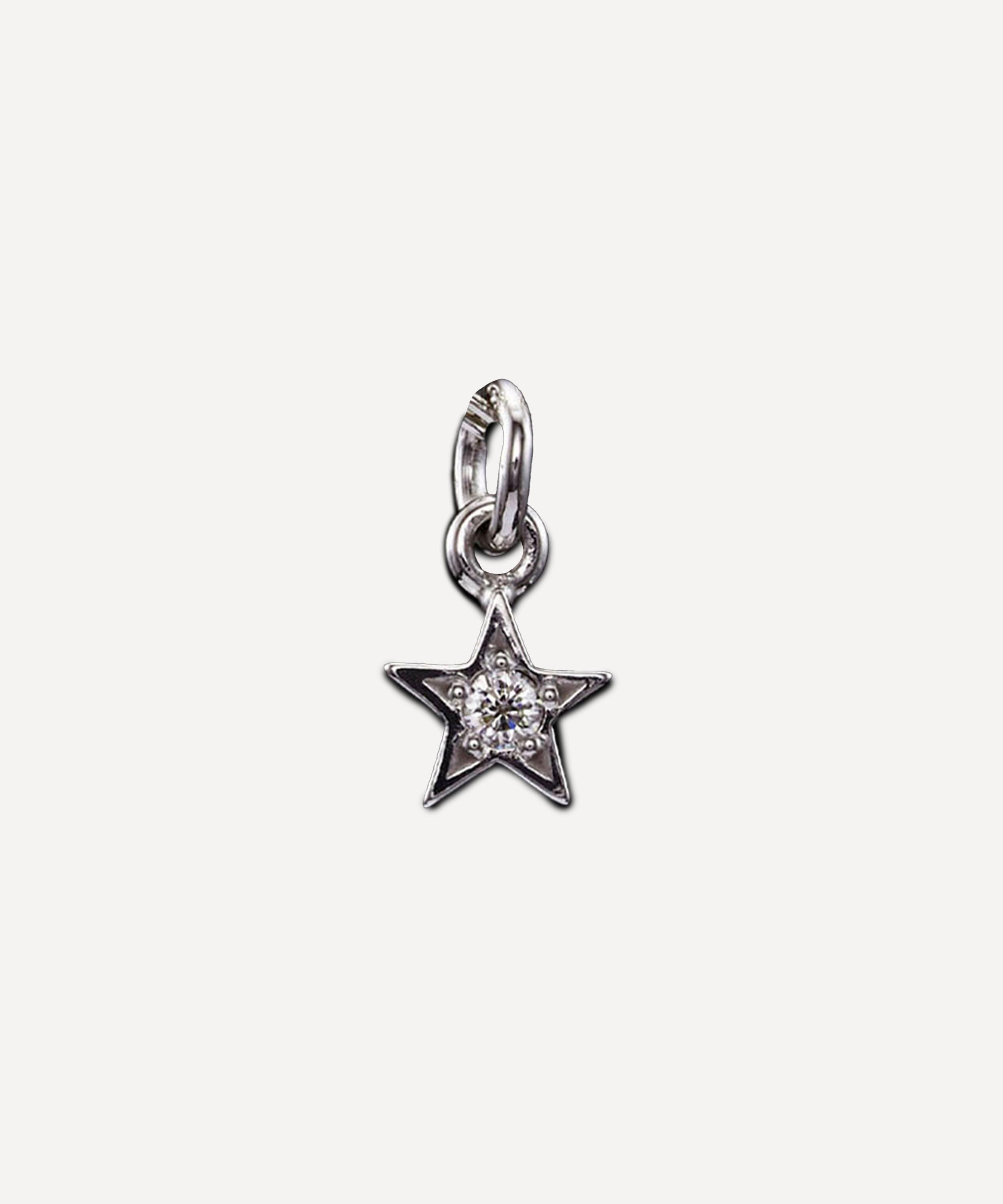 Maria Nilsdotter - 18ct White Gold Star Diamond Pendant image number 0