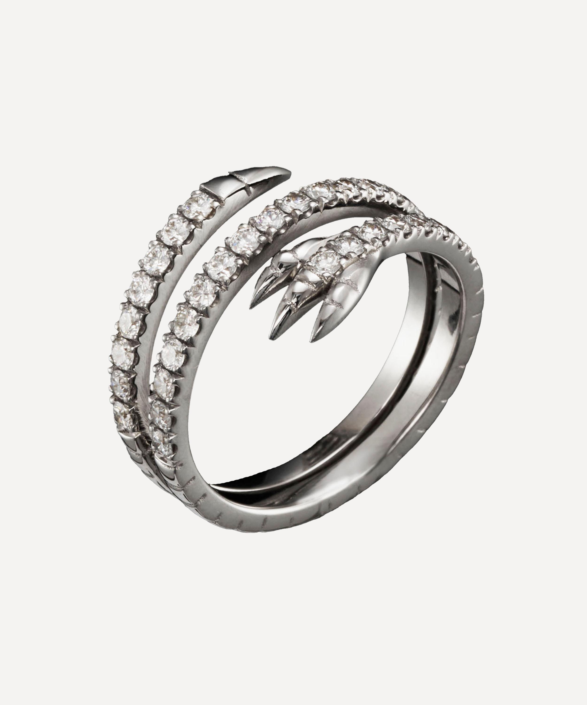 Maria Nilsdotter - 18ct White Gold Enchanted Tail Ring image number 2