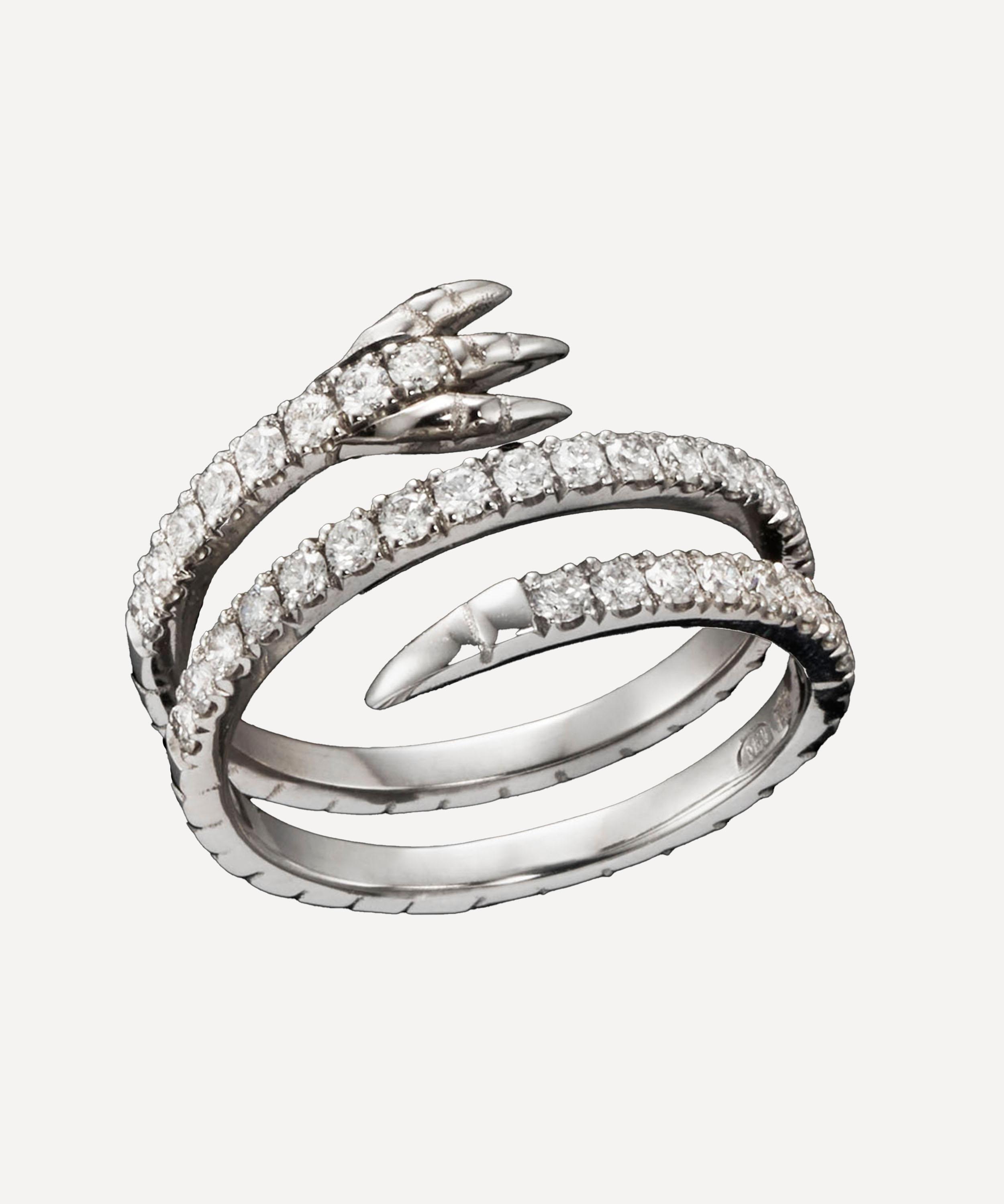 Maria Nilsdotter - 18ct White Gold Enchanted Tail Ring image number 3