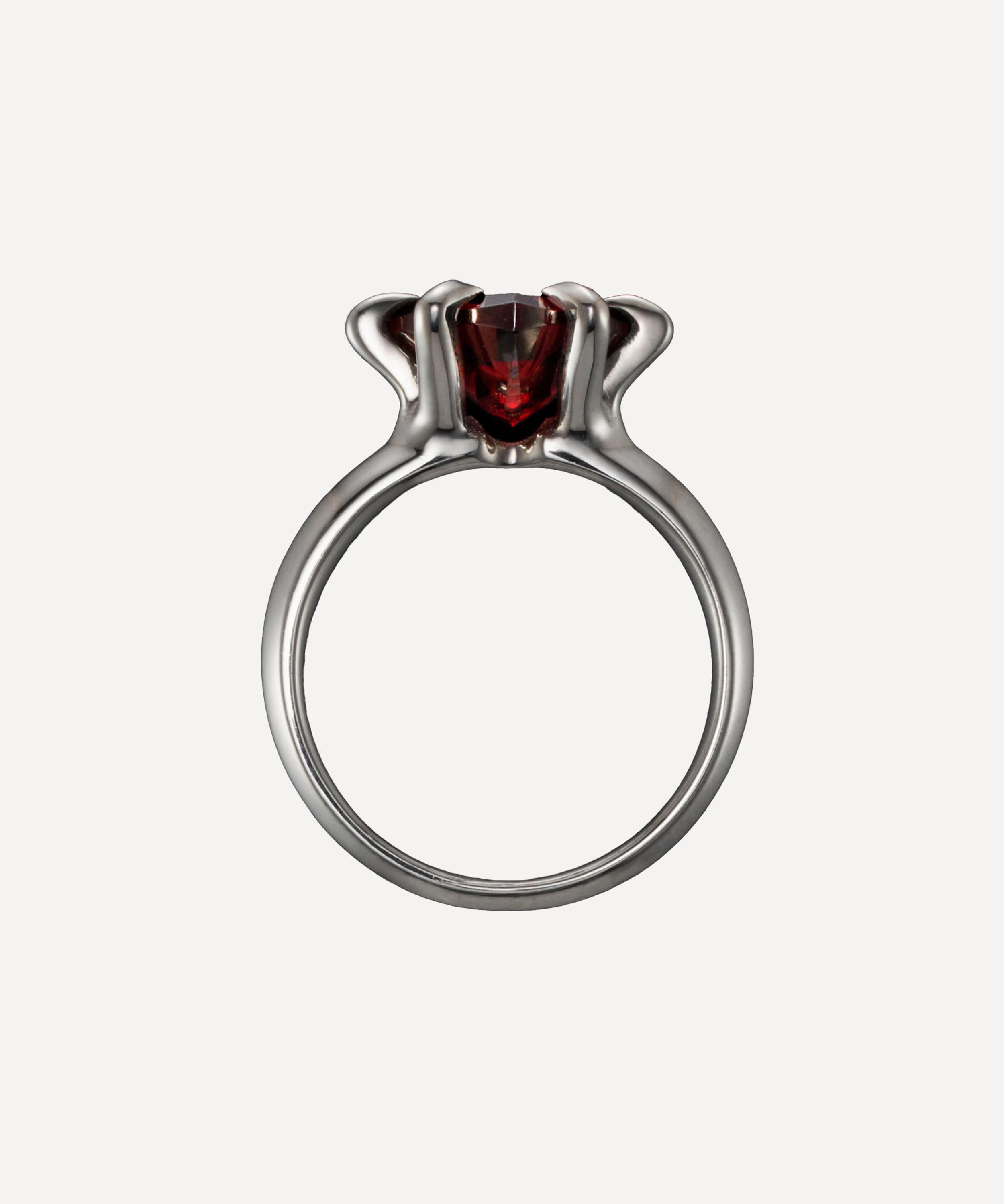Maria Nilsdotter - 18ct White Gold Captured Heart Ring image number 2
