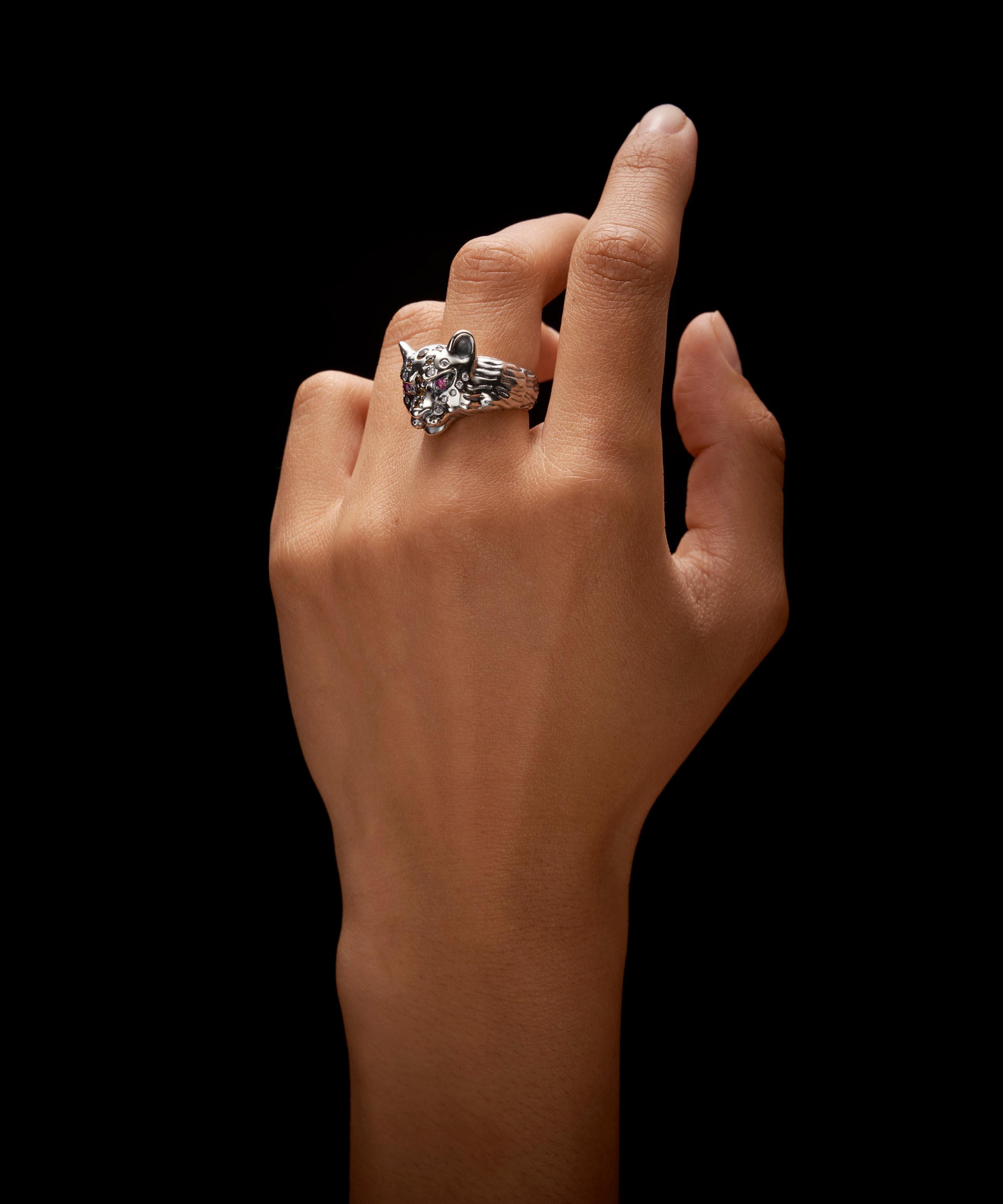 Maria Nilsdotter - Oxidised Silver Empress Ring image number 1