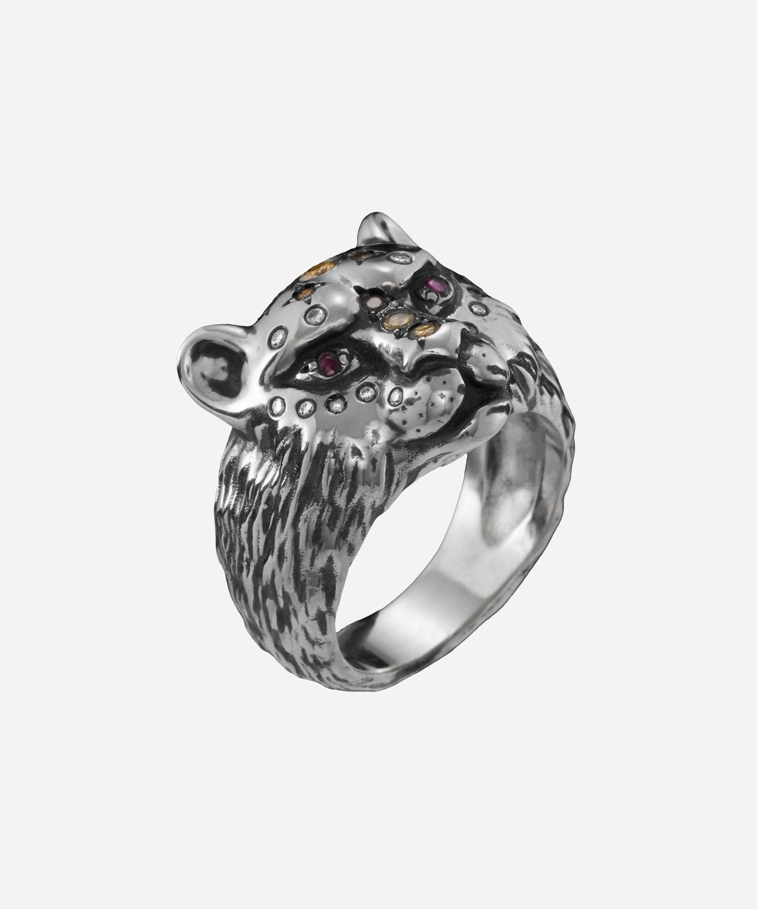 Maria Nilsdotter - Oxidised Silver Empress Ring image number 2