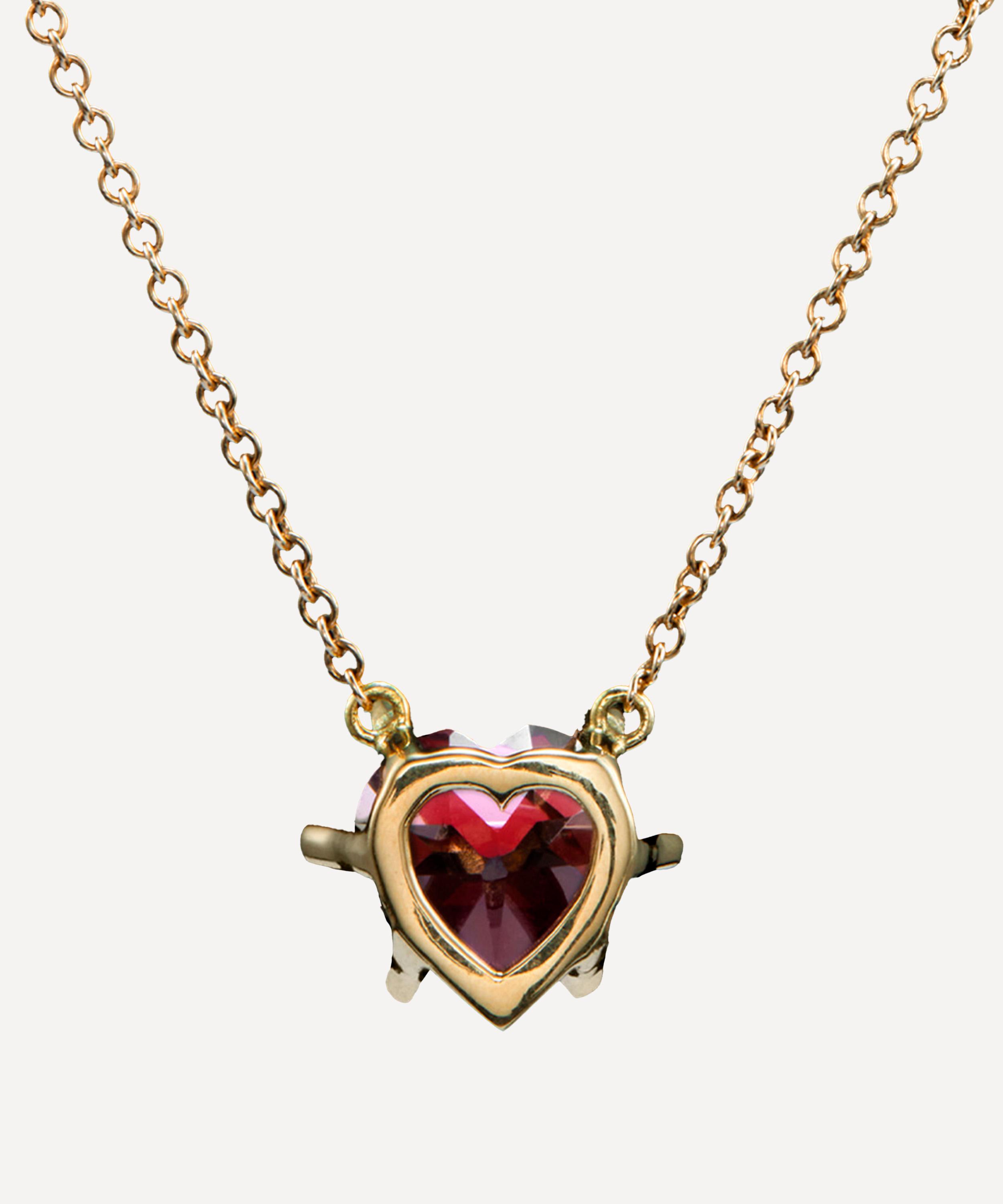 Maria Nilsdotter - 18ct Gold Captured Heart Pendant Necklace image number 3