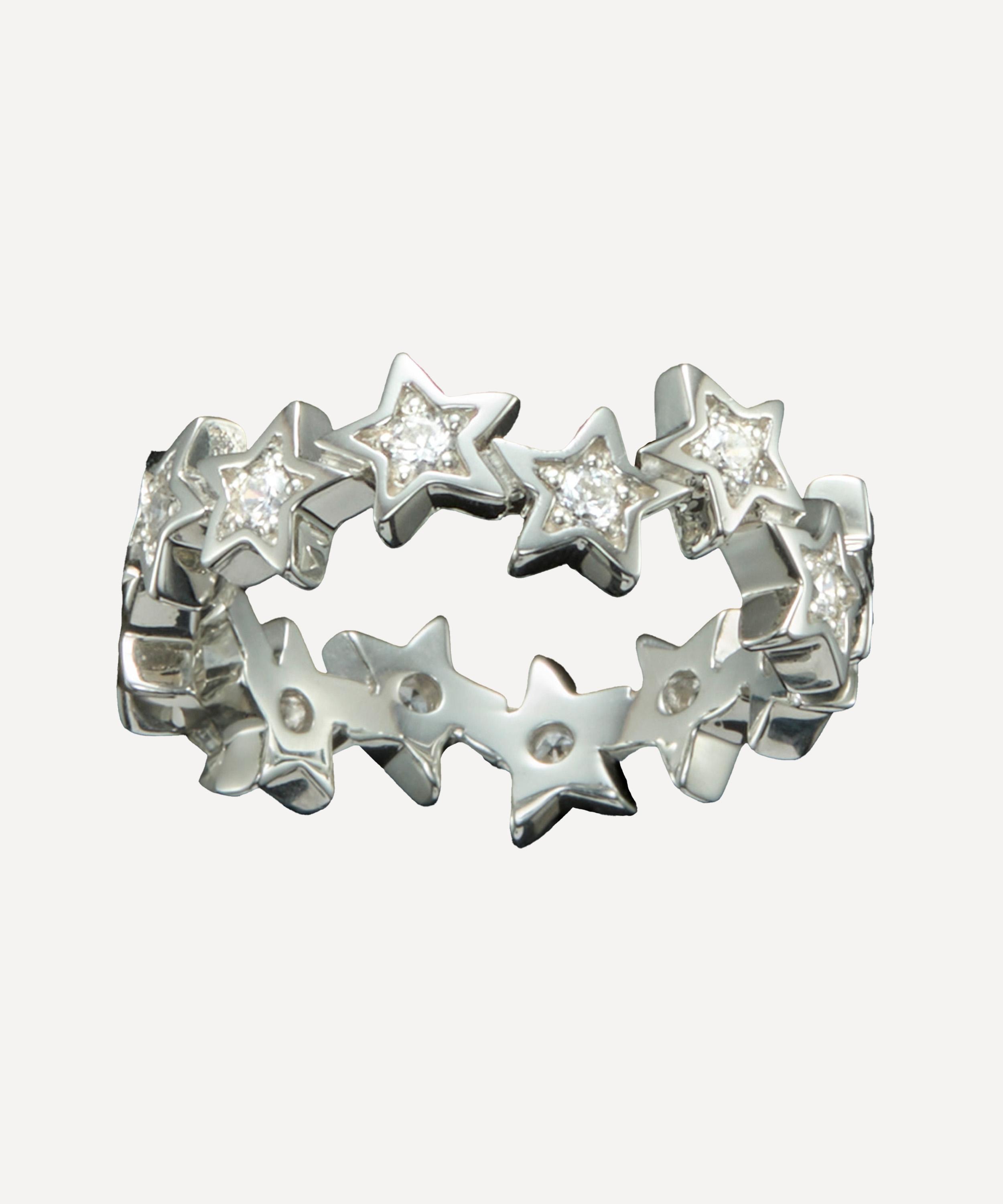 Maria Nilsdotter - 18ct White Gold Stars Eternity Diamond Ring image number 2