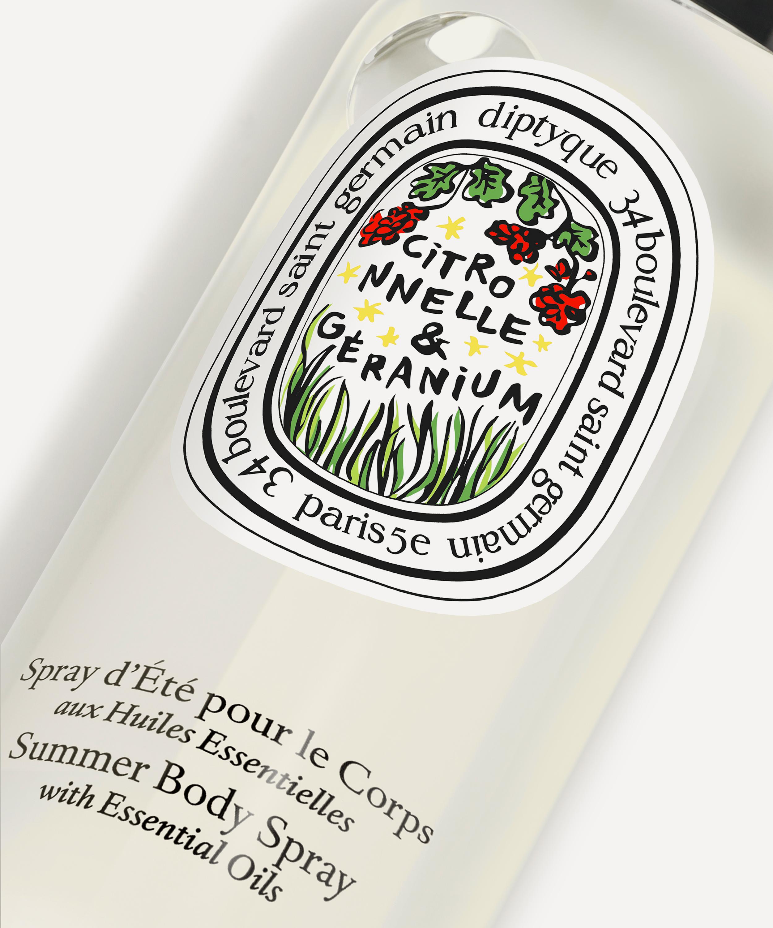 Diptyque - Citronnelle and Geranium Limited Edition Summer Body Spray 100ml image number 2