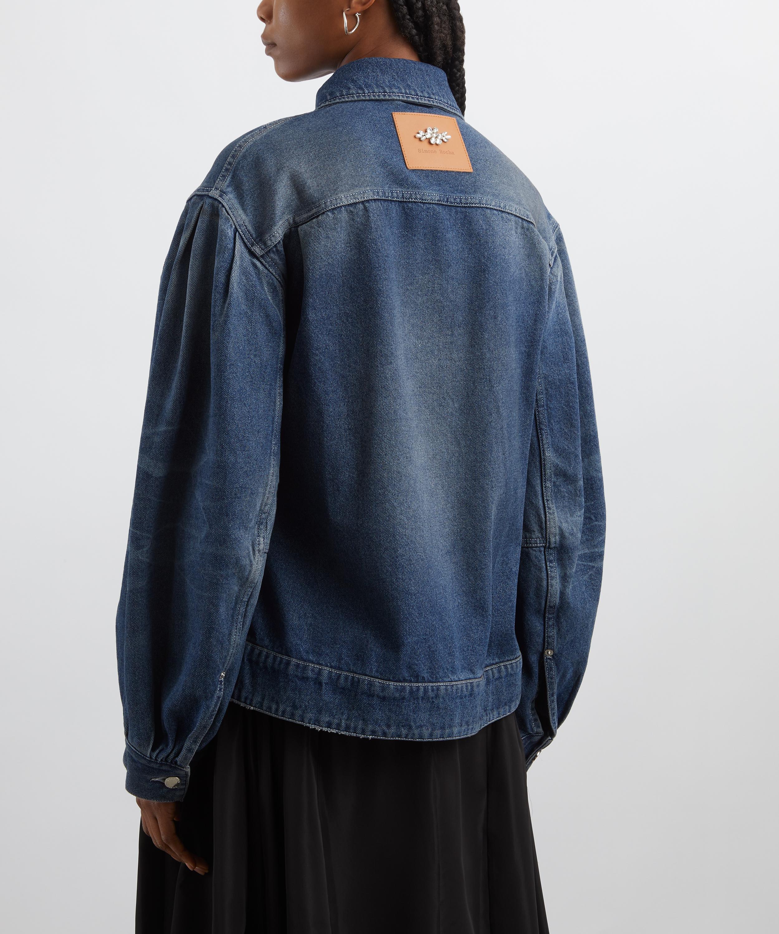 Simone Rocha - Distressed Denim Biker Jacket image number 3