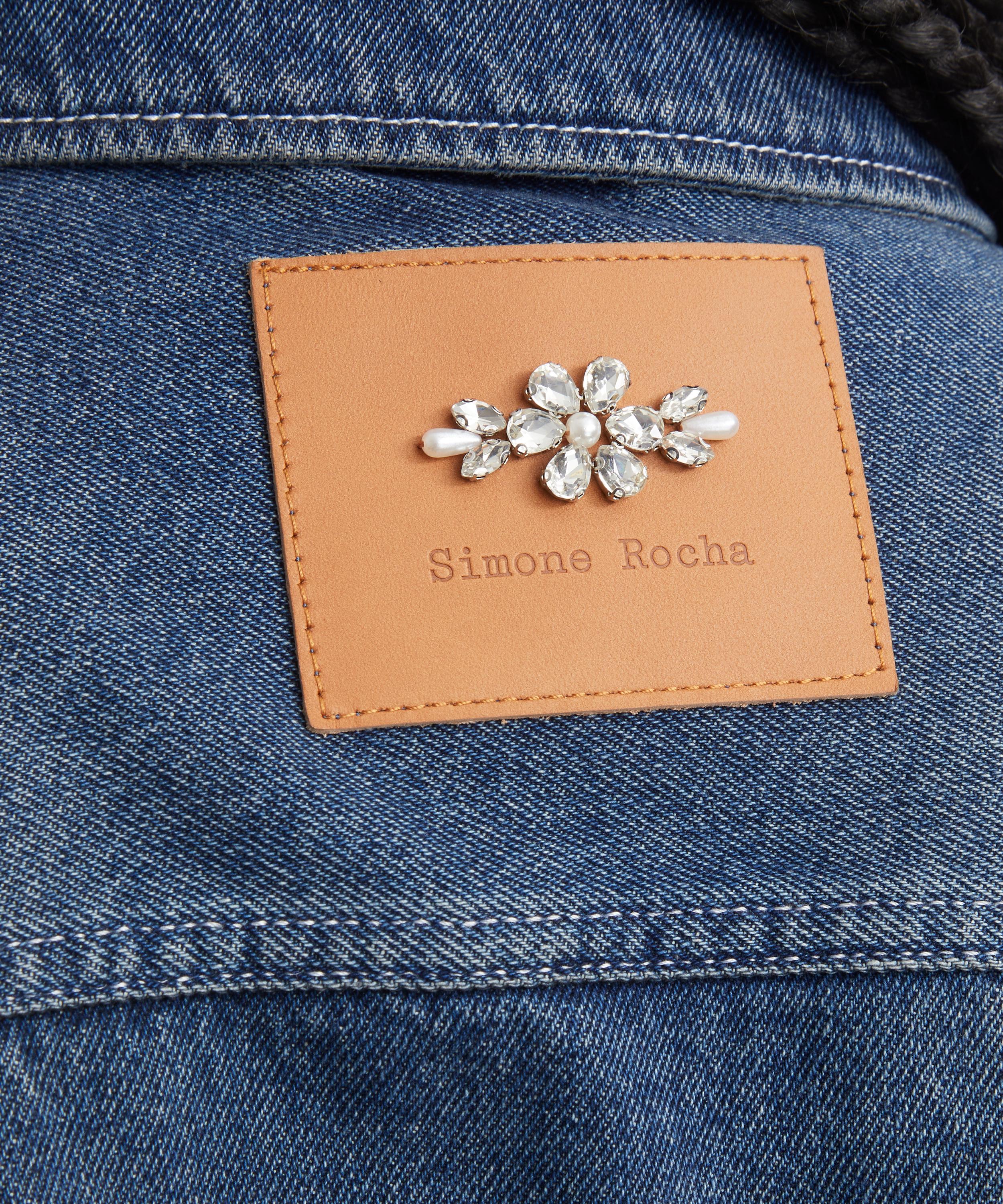 Simone Rocha - Distressed Denim Biker Jacket image number 4