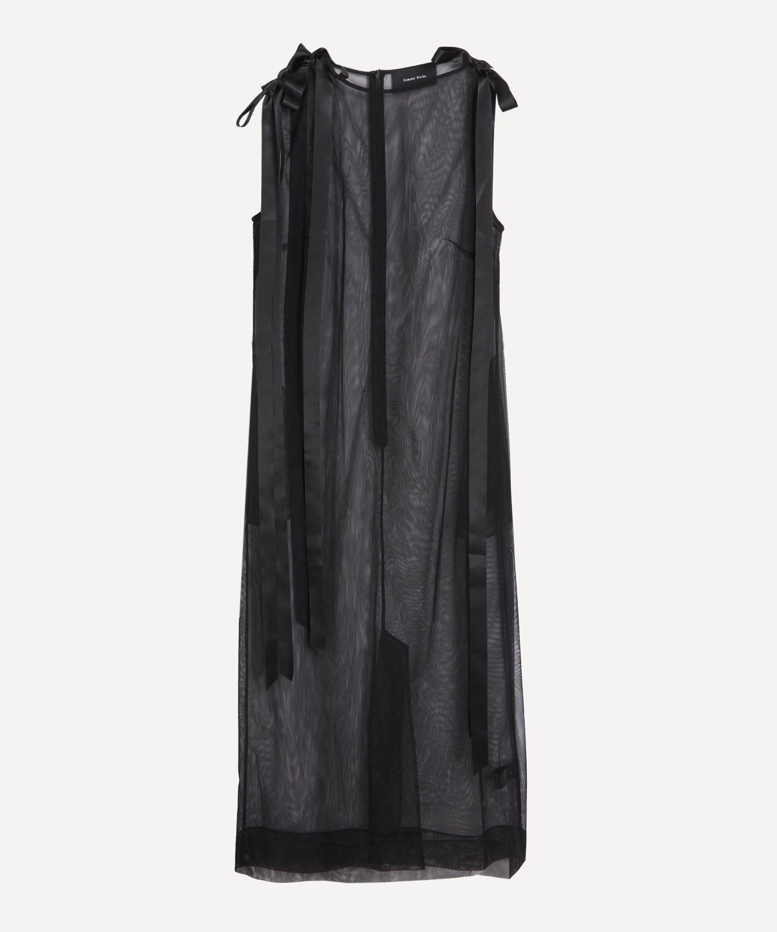 Simone Rocha - Sheer Bow Ribbon Tail Dress image number 0