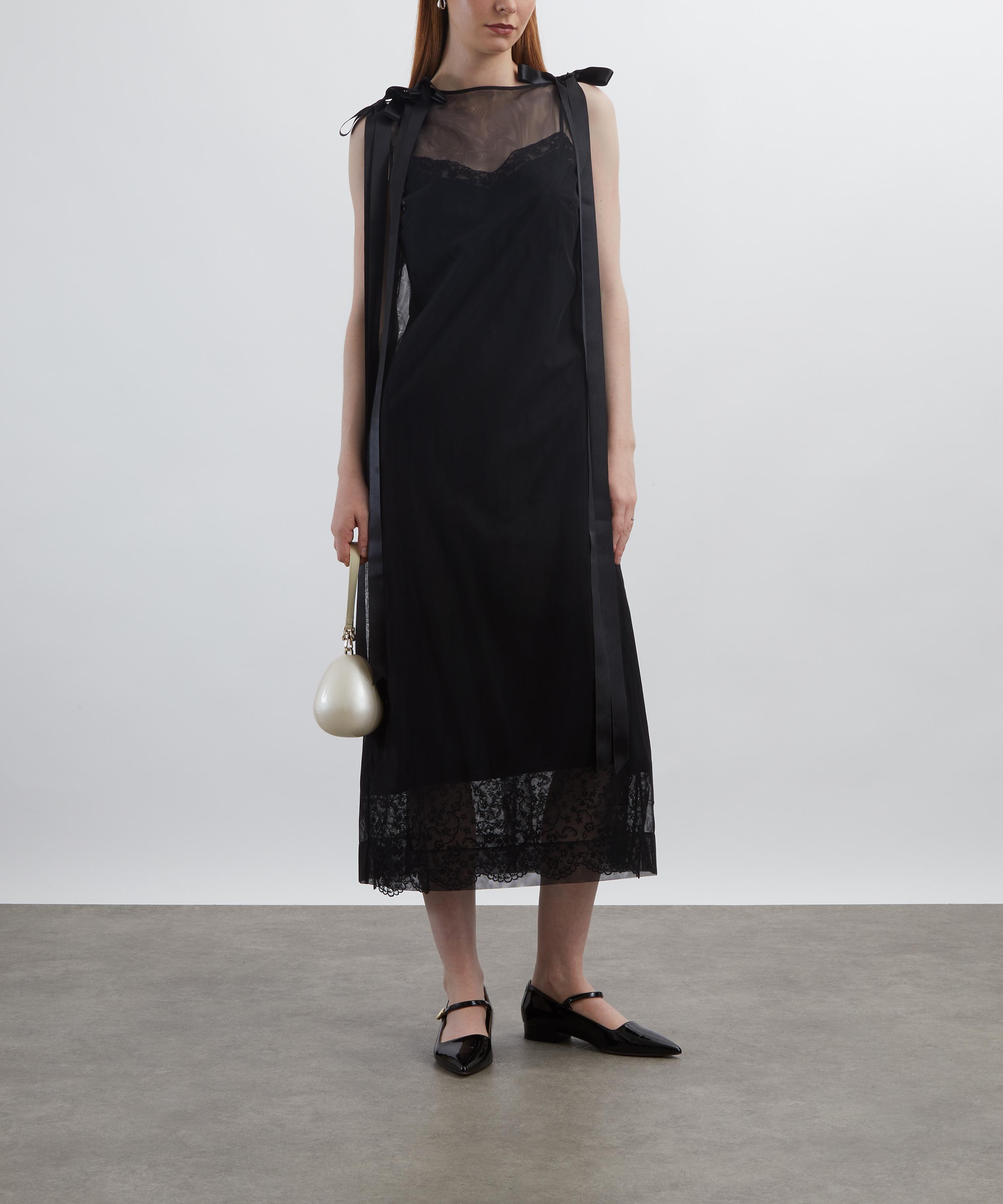 Simone Rocha - Sheer Bow Ribbon Tail Dress image number 1