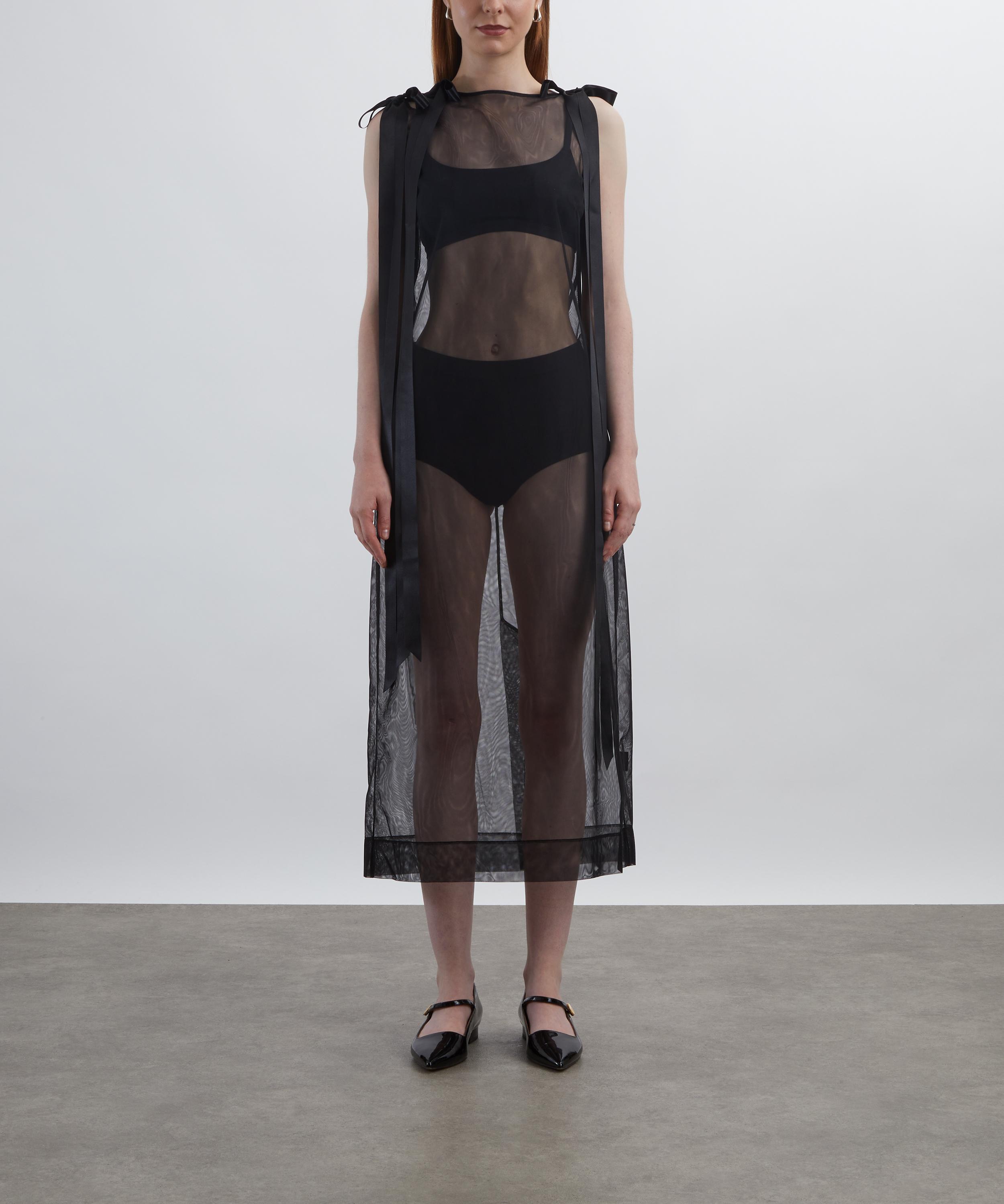 Simone Rocha - Sheer Bow Ribbon Tail Dress image number 2