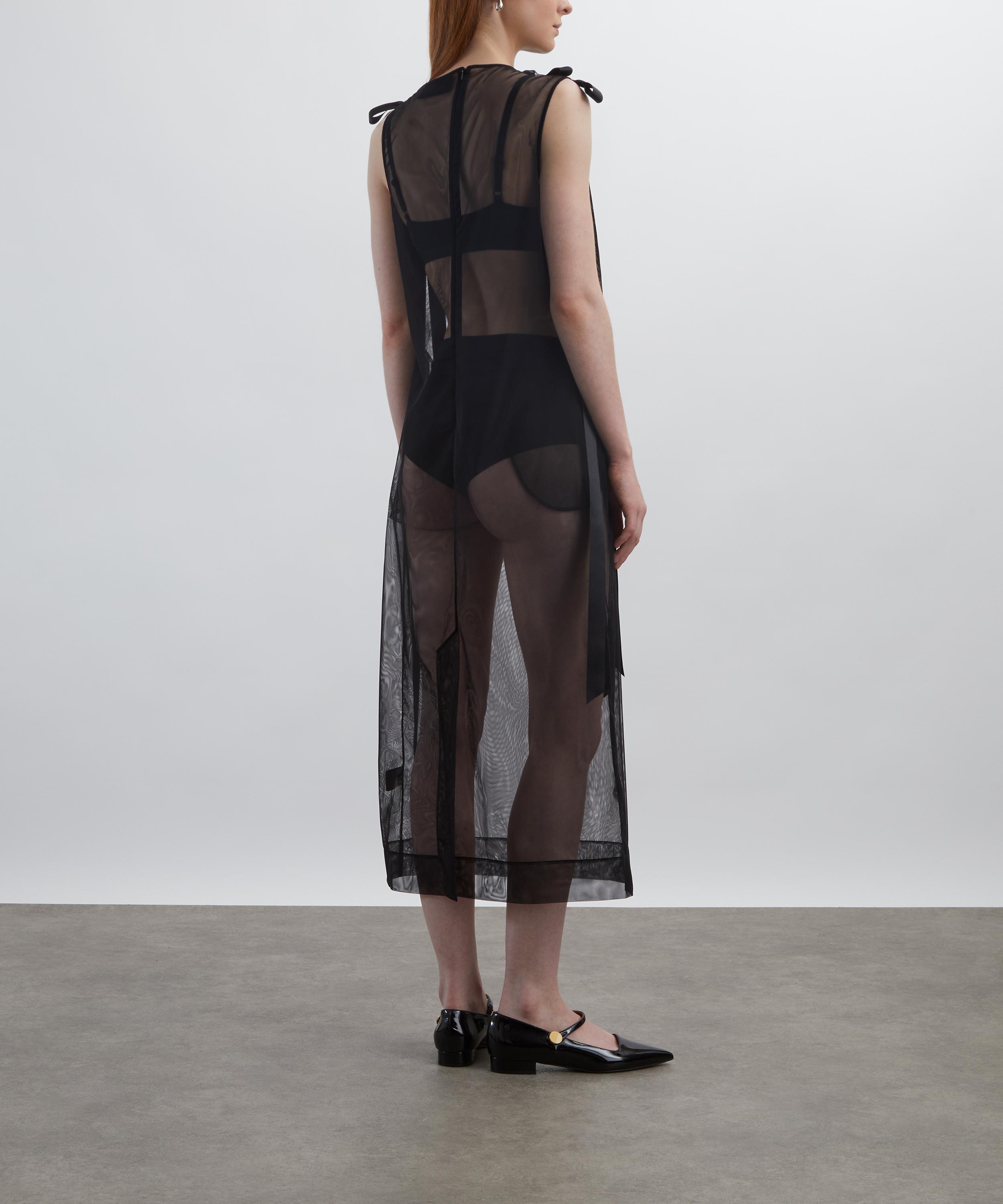Simone Rocha - Sheer Bow Ribbon Tail Dress image number 3