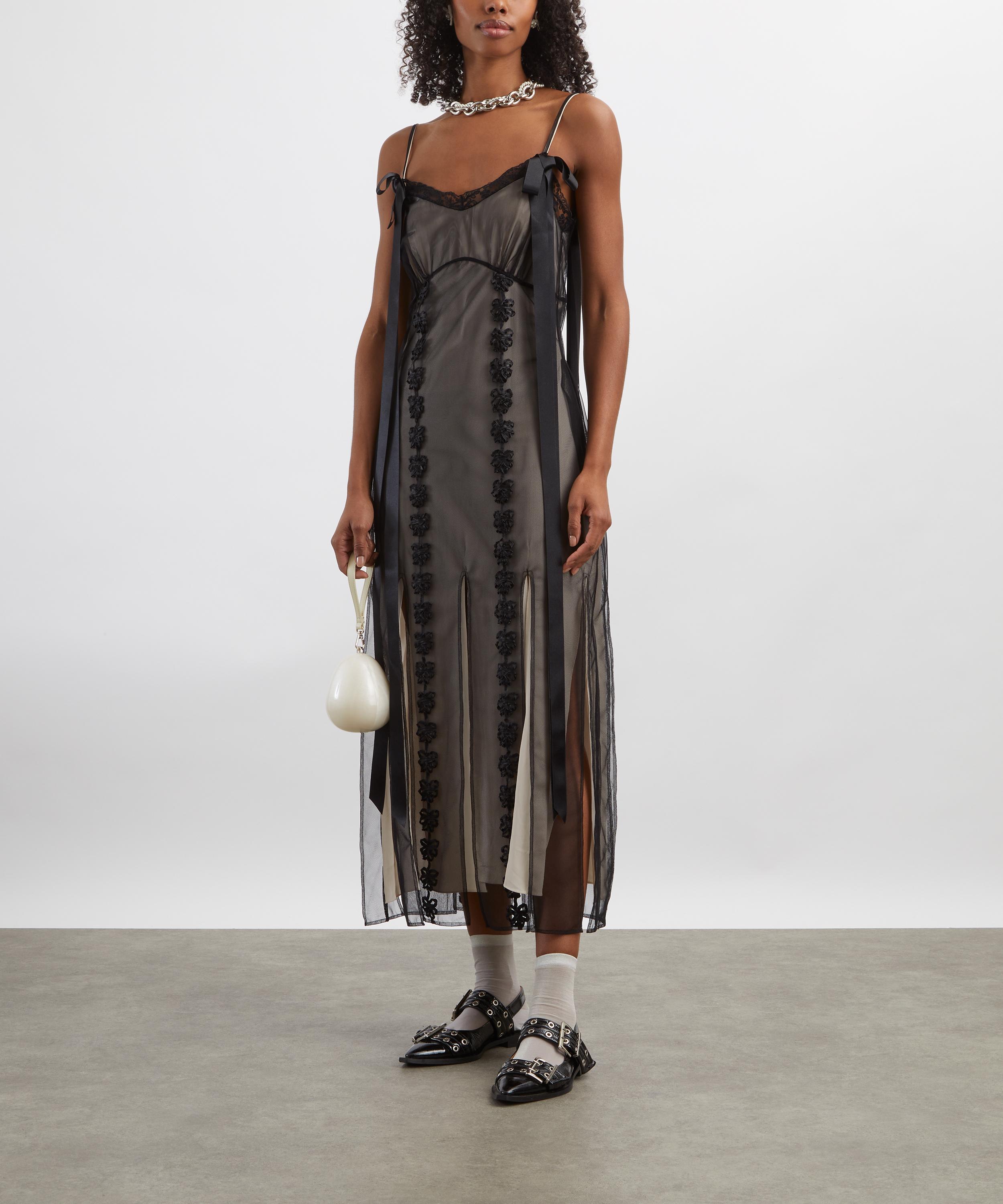 Simone Rocha - Layered Ribbon Daisy Chain Multi Slit Dress image number 1