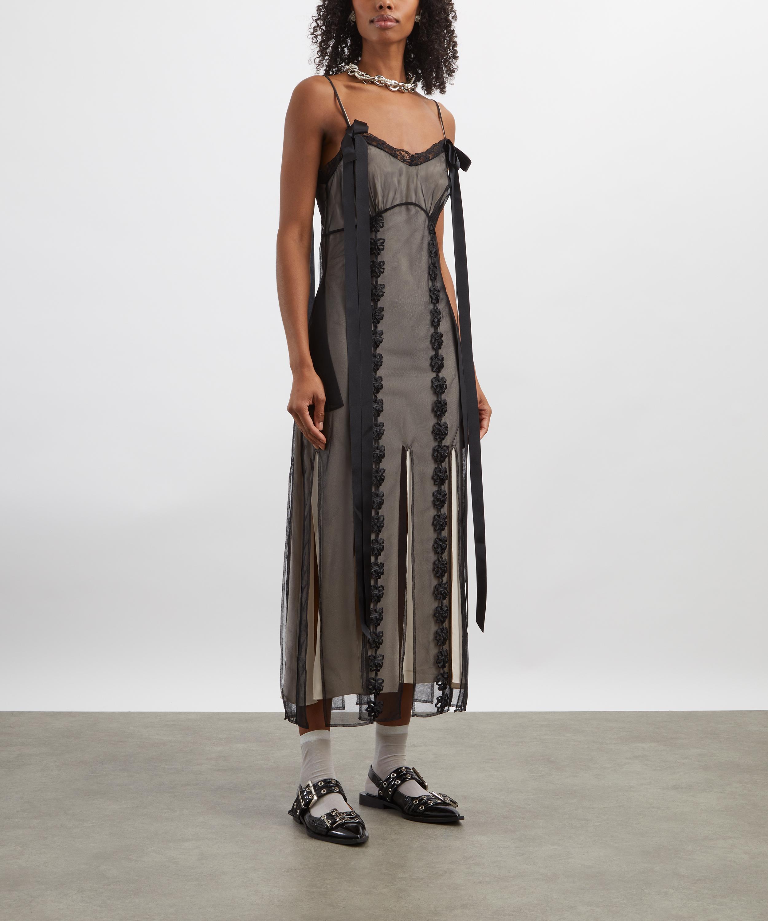 Simone Rocha - Layered Ribbon Daisy Chain Multi Slit Dress image number 2