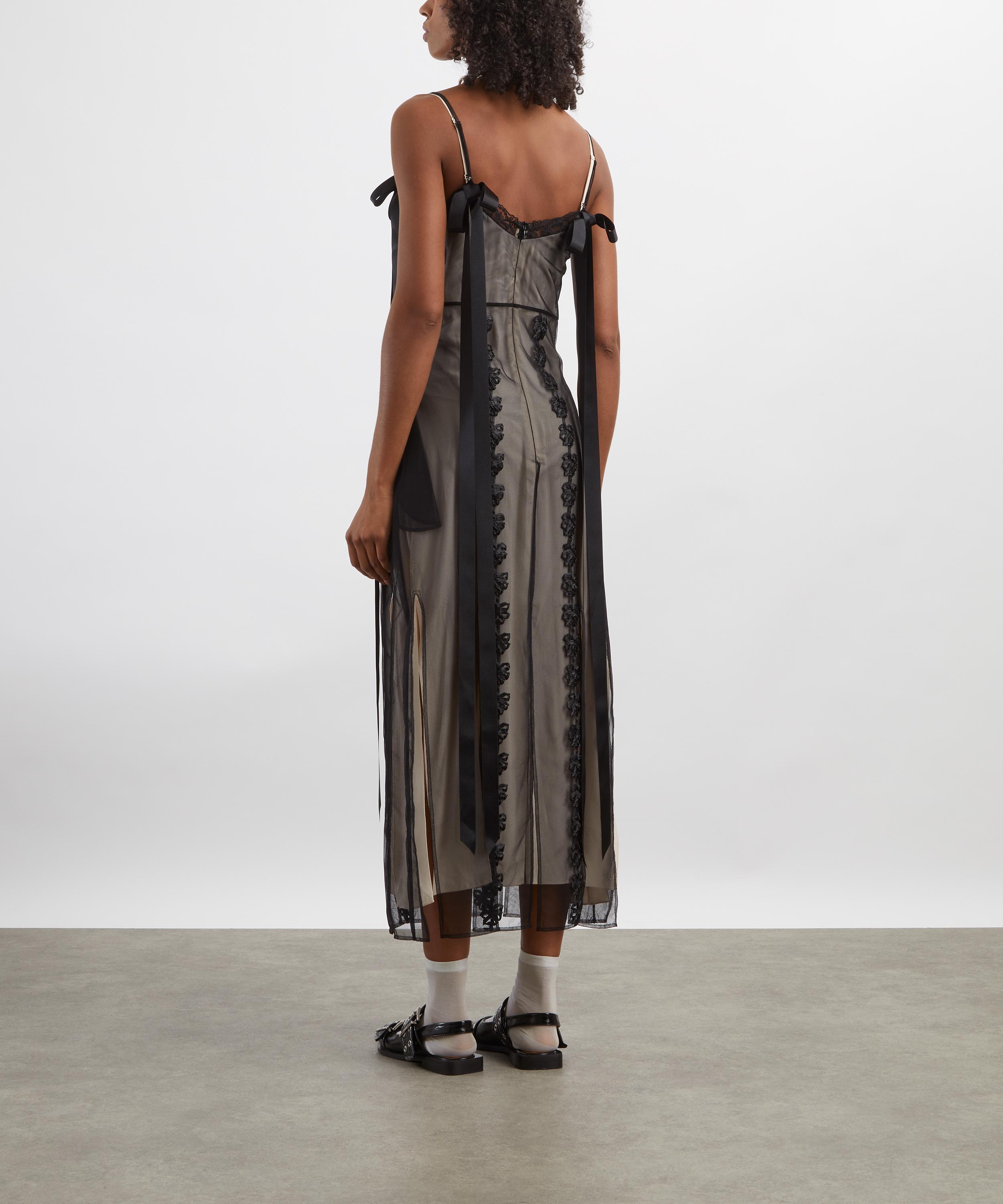 Simone Rocha - Layered Ribbon Daisy Chain Multi Slit Dress image number 3