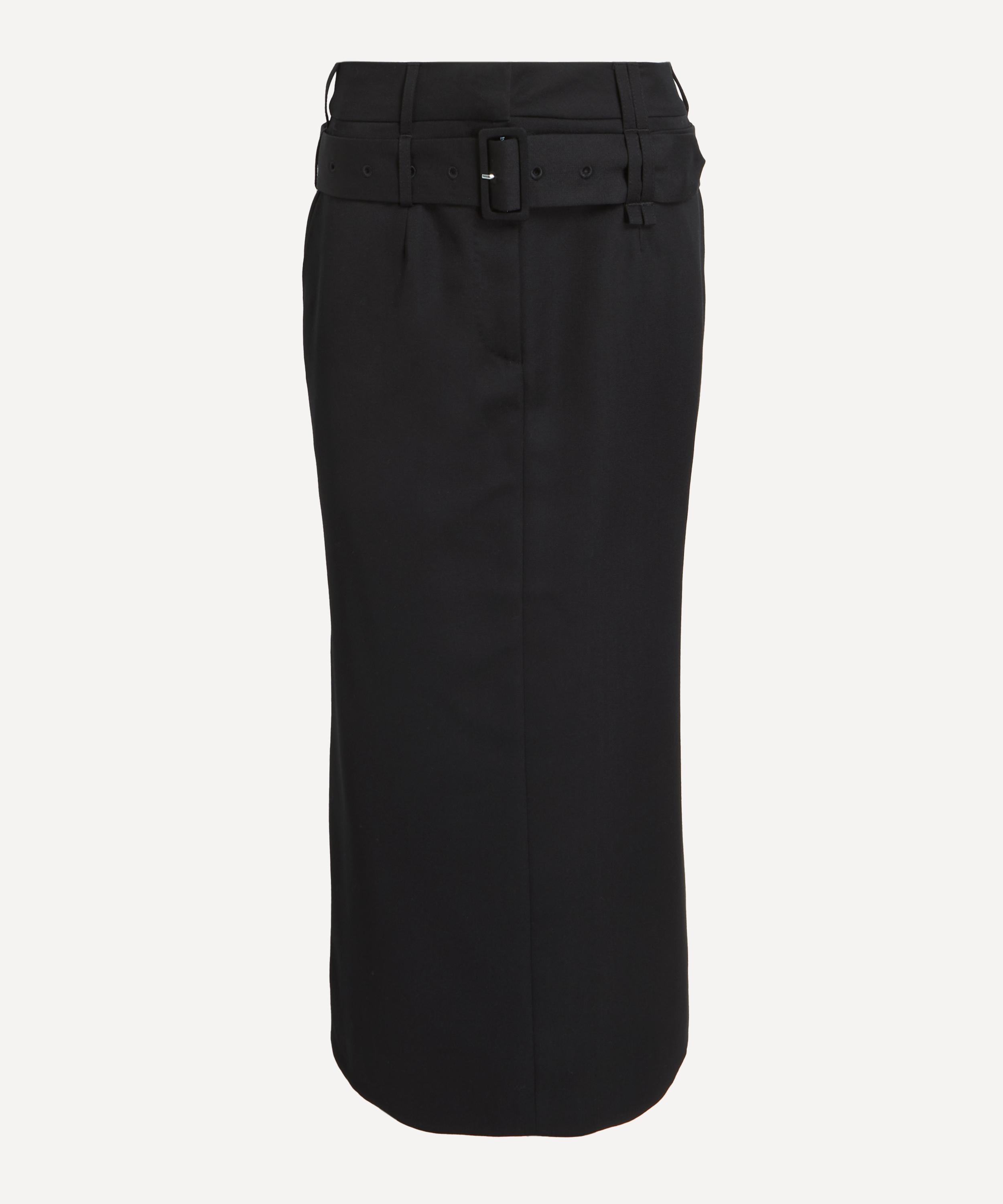 Simone Rocha - Black Multi Belt Loop Kick Back Skirt image number 0