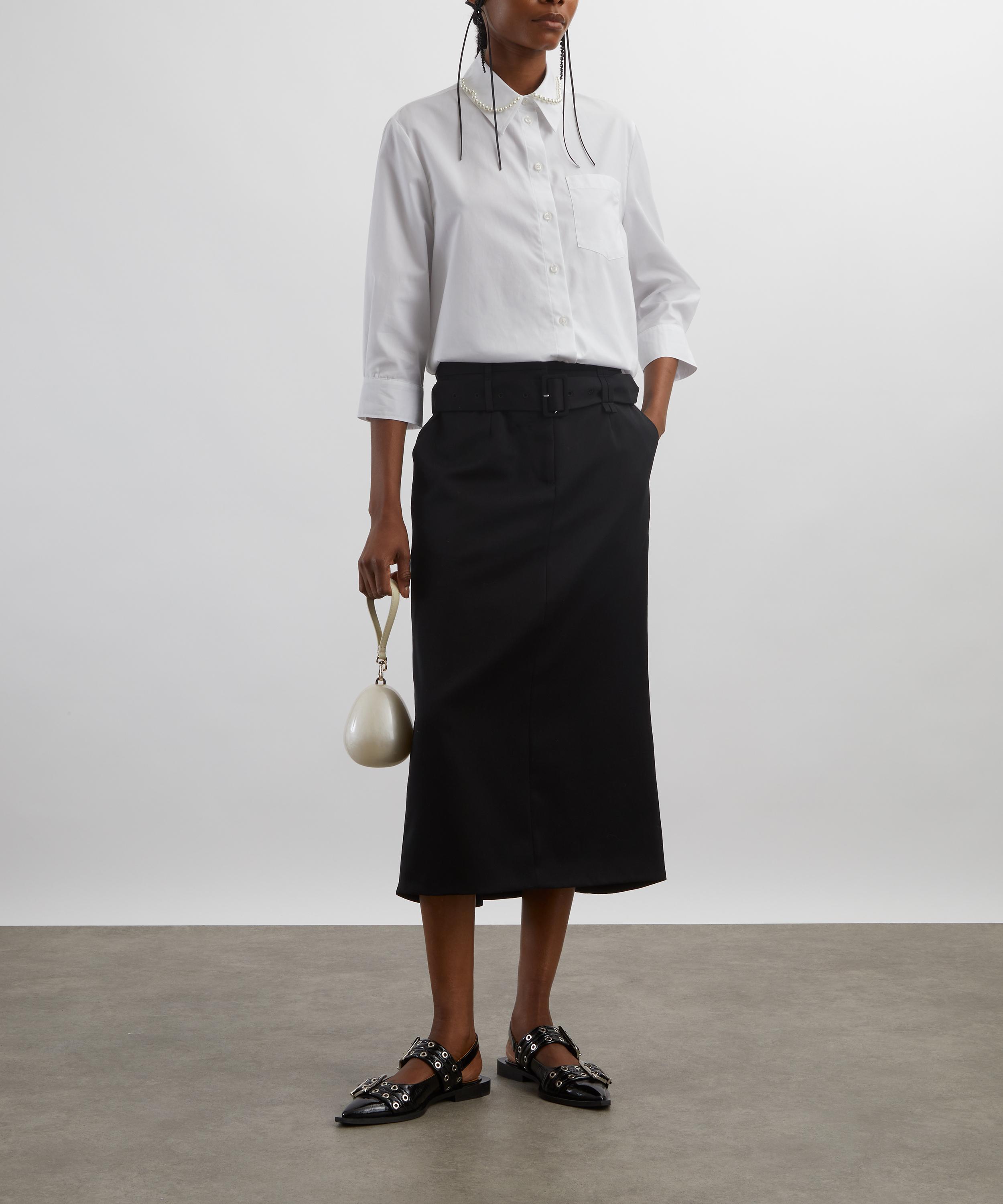 Simone Rocha - Black Multi Belt Loop Kick Back Skirt image number 1