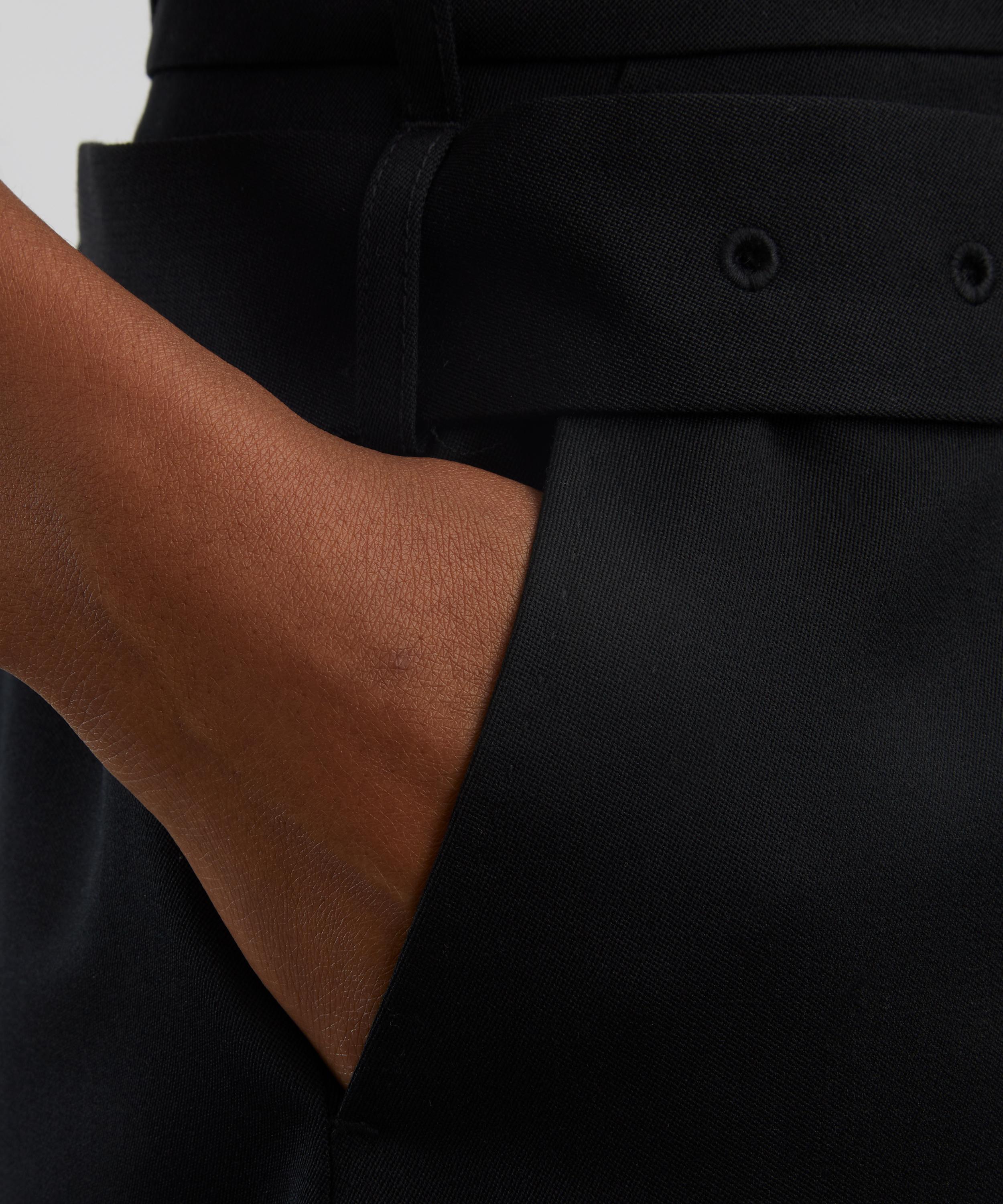 Simone Rocha - Black Multi Belt Loop Kick Back Skirt image number 4